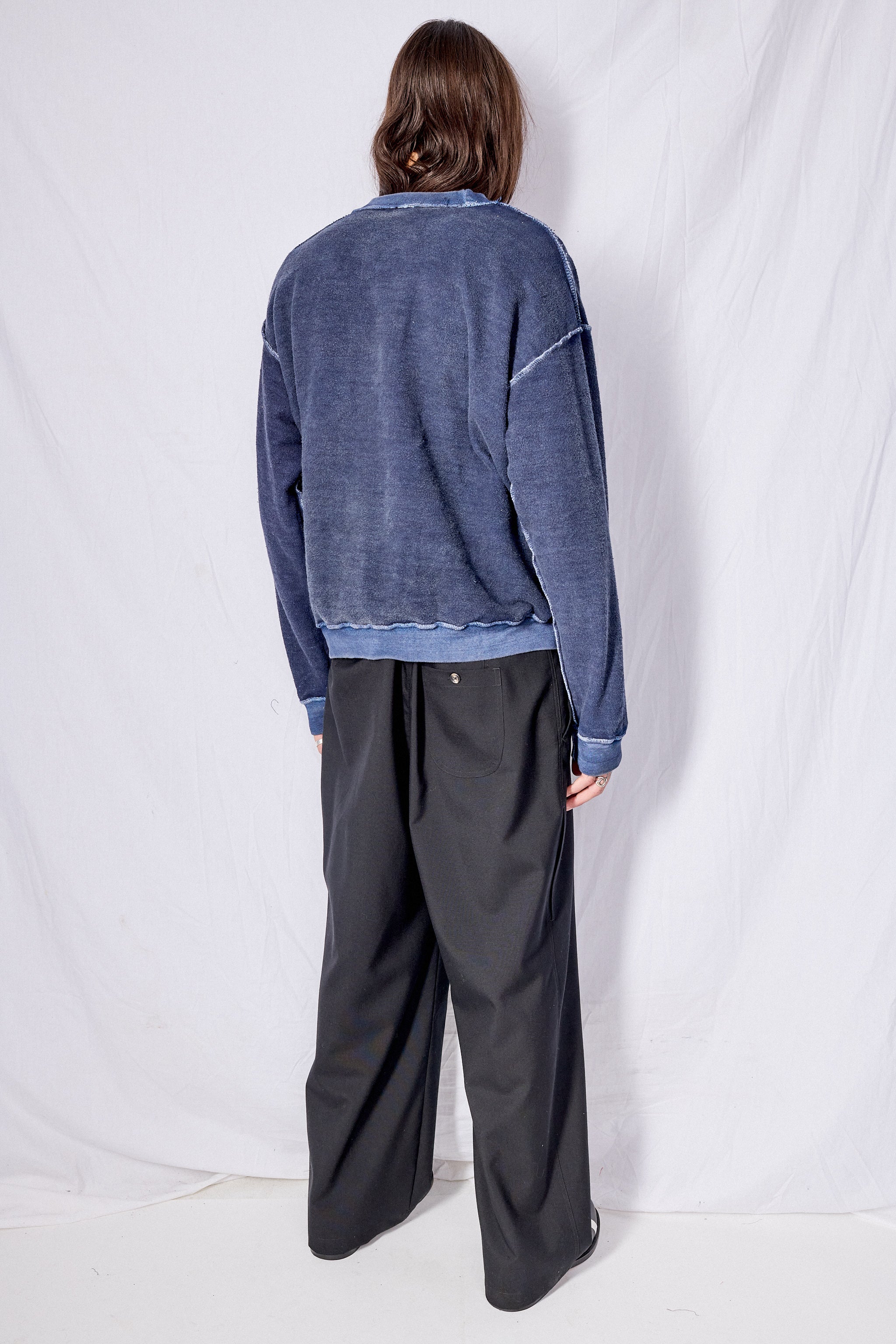 Blue Reversed Sweatshirt