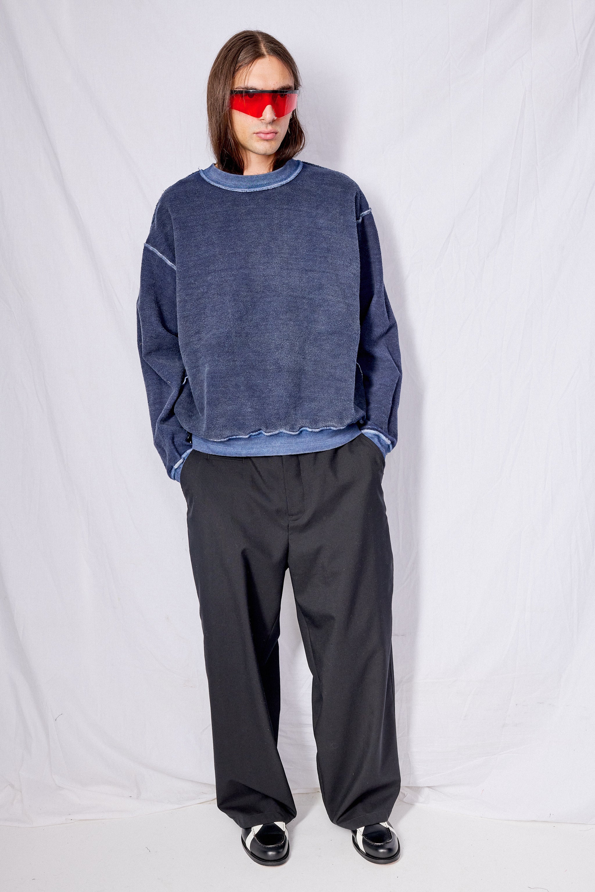 Blue Reversed Sweatshirt