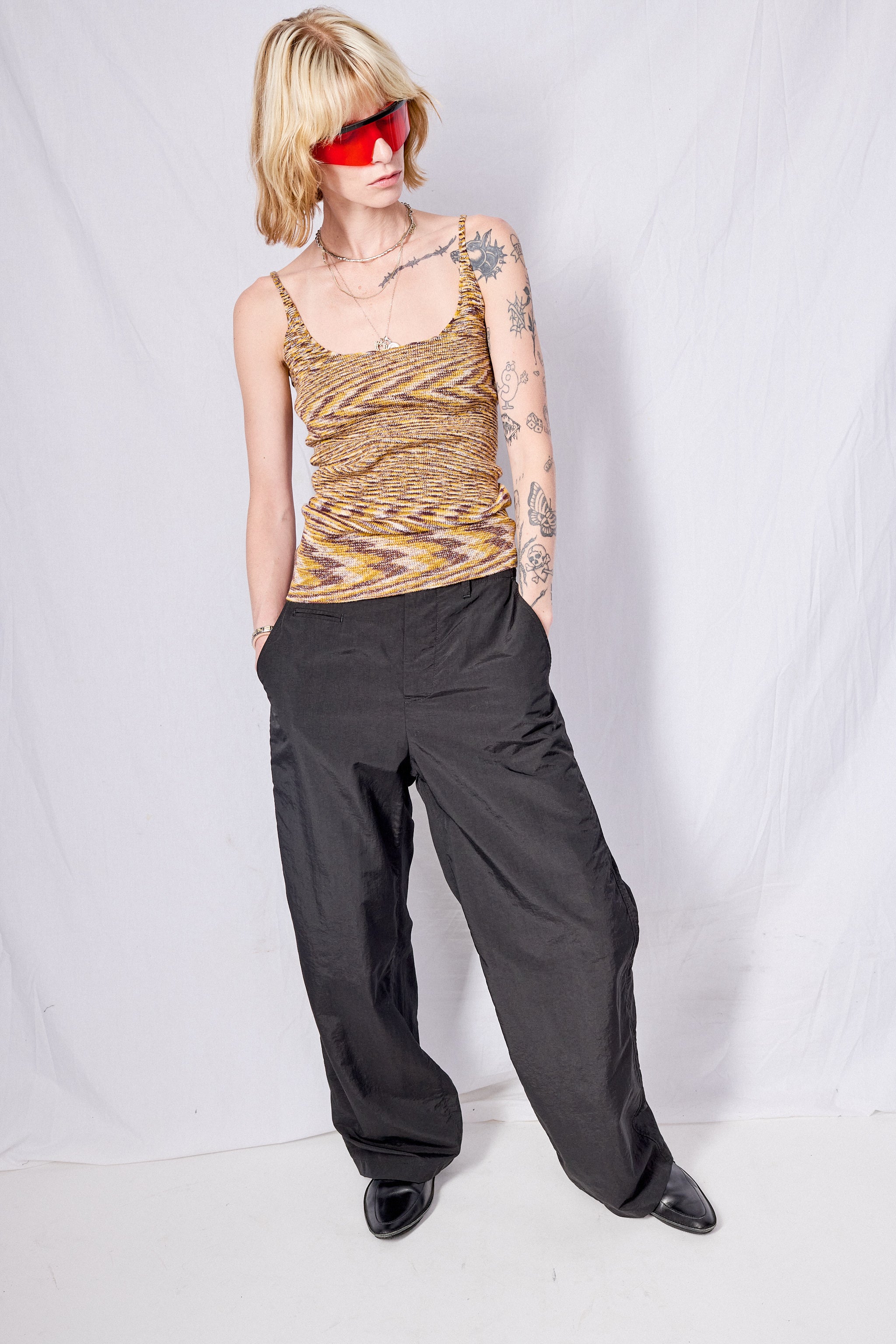 Black Taslan Full Pant