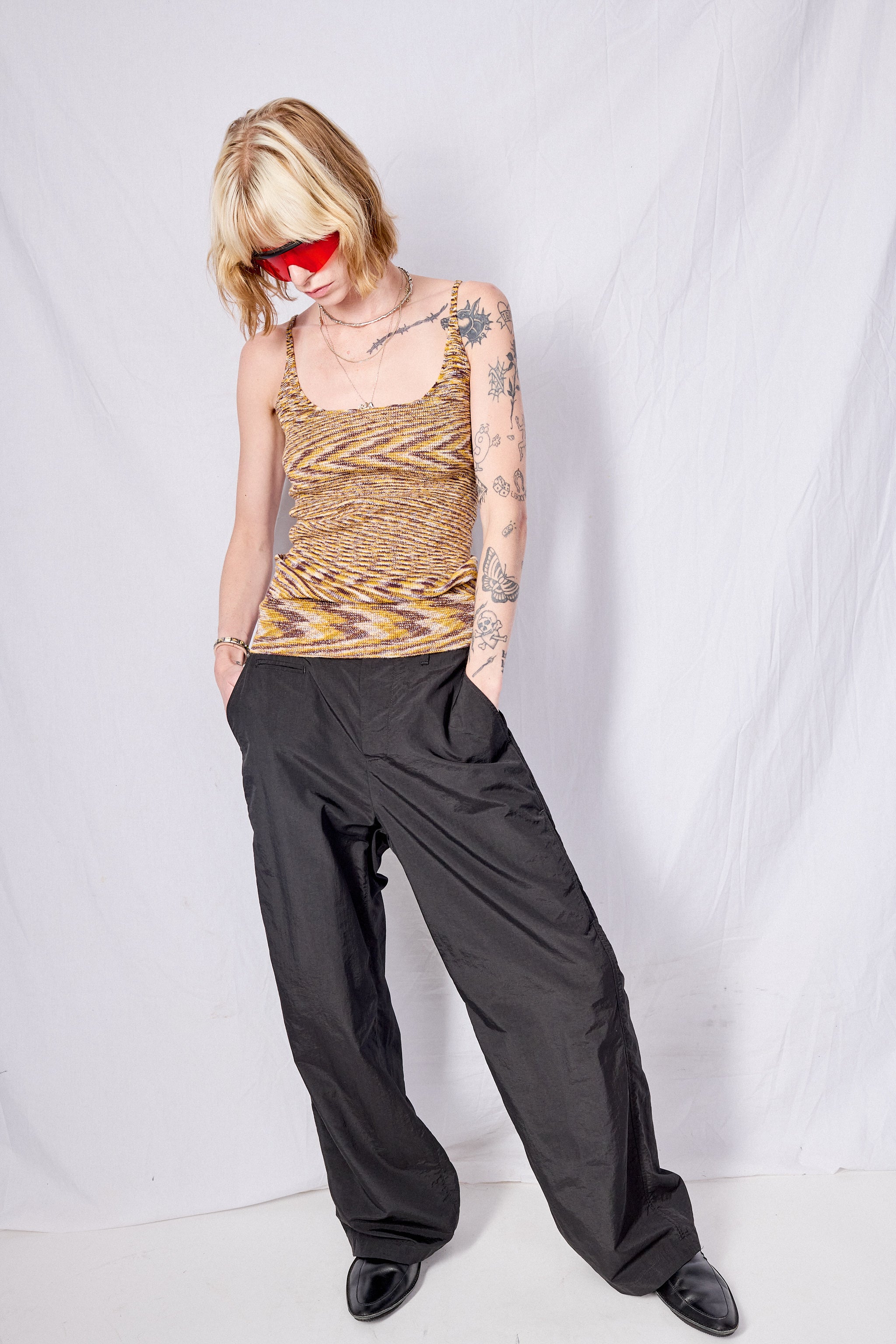 Black Taslan Full Pant