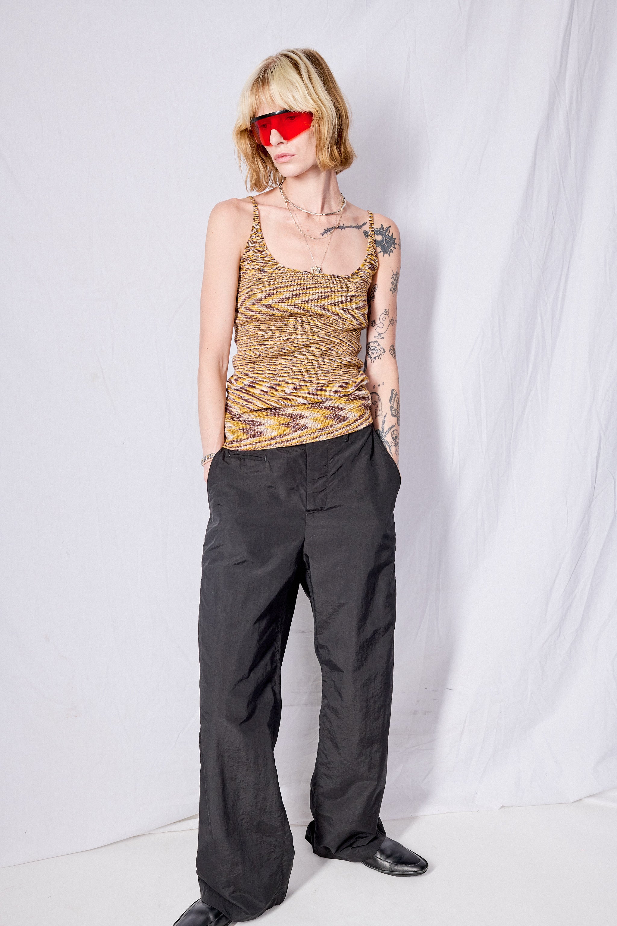 Black Taslan Full Pant