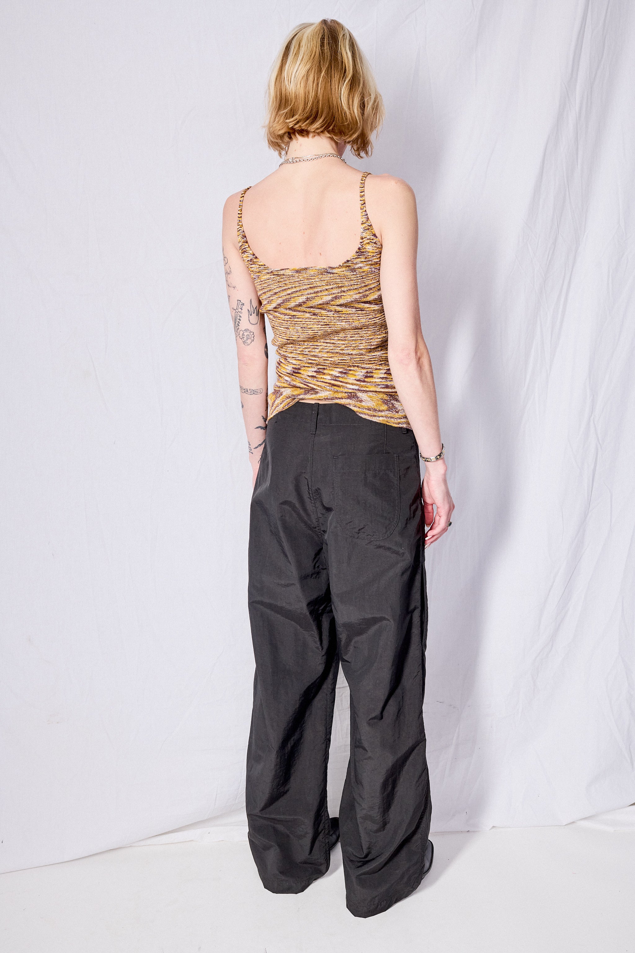 Brown Melange Flute Tank