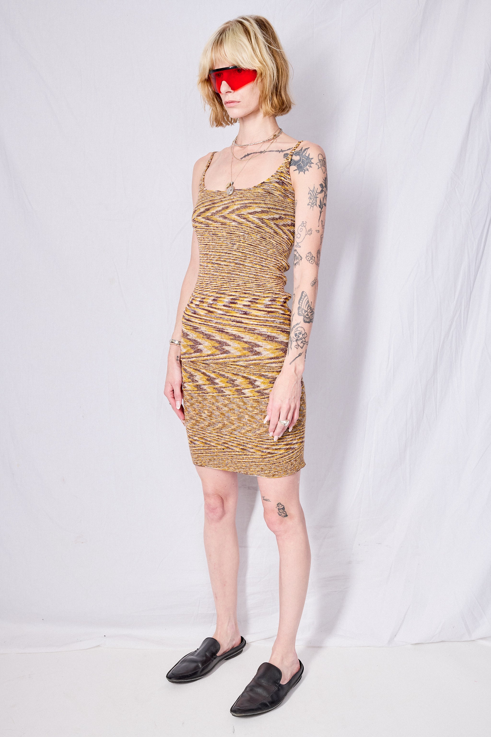 Brown Melange Flute Tank