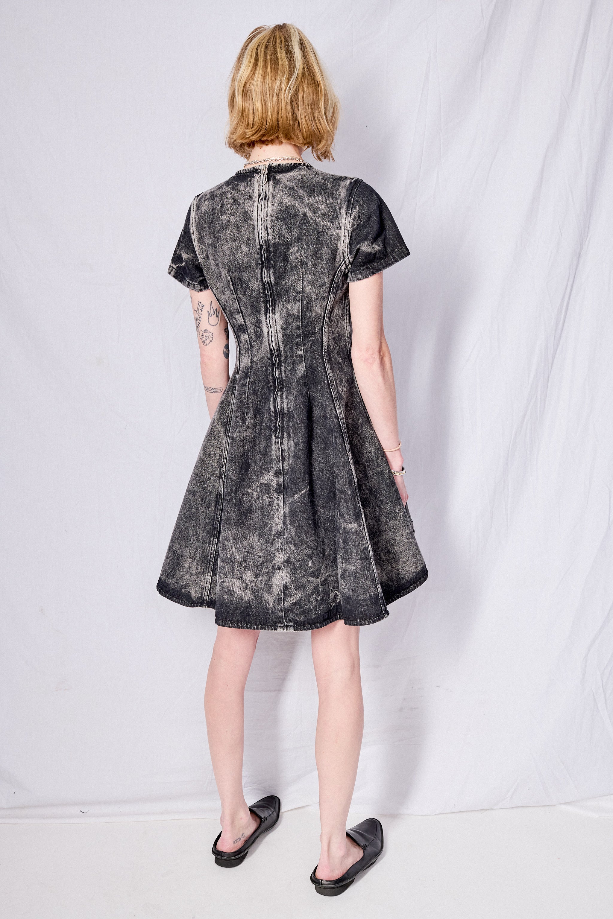 Black Denim T-Shirt Dress