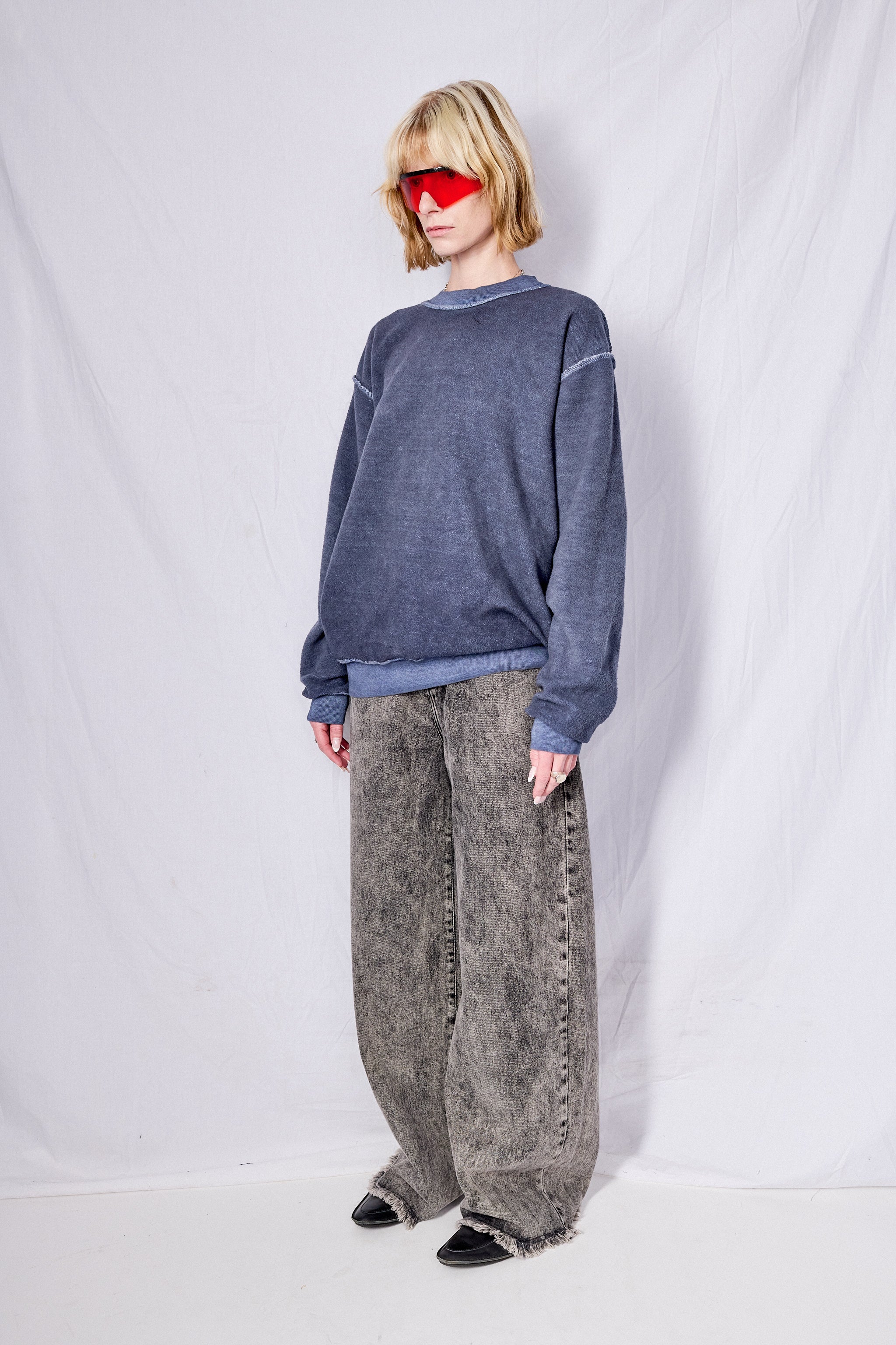 Blue Reversed Sweatshirt