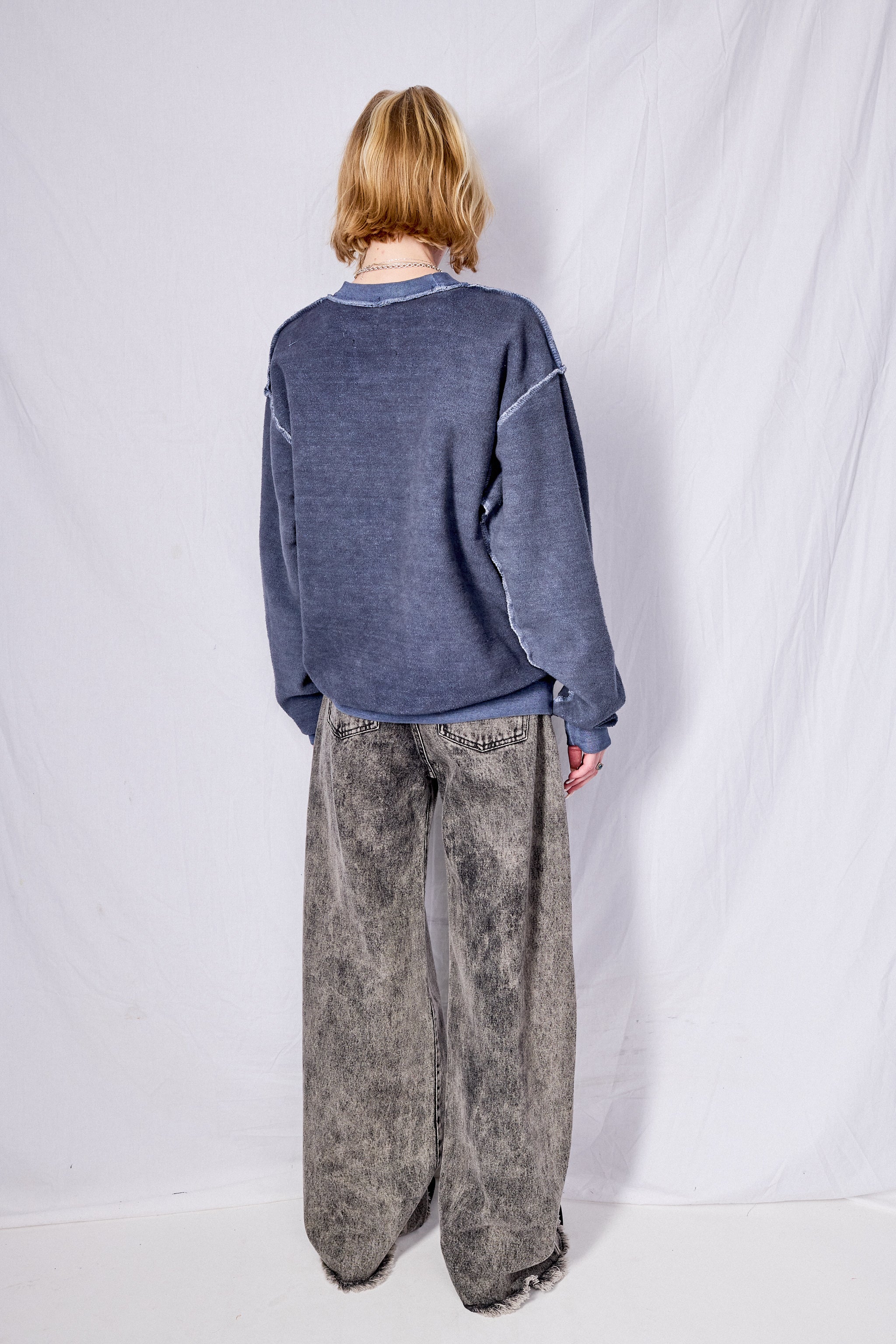 Blue Reversed Sweatshirt