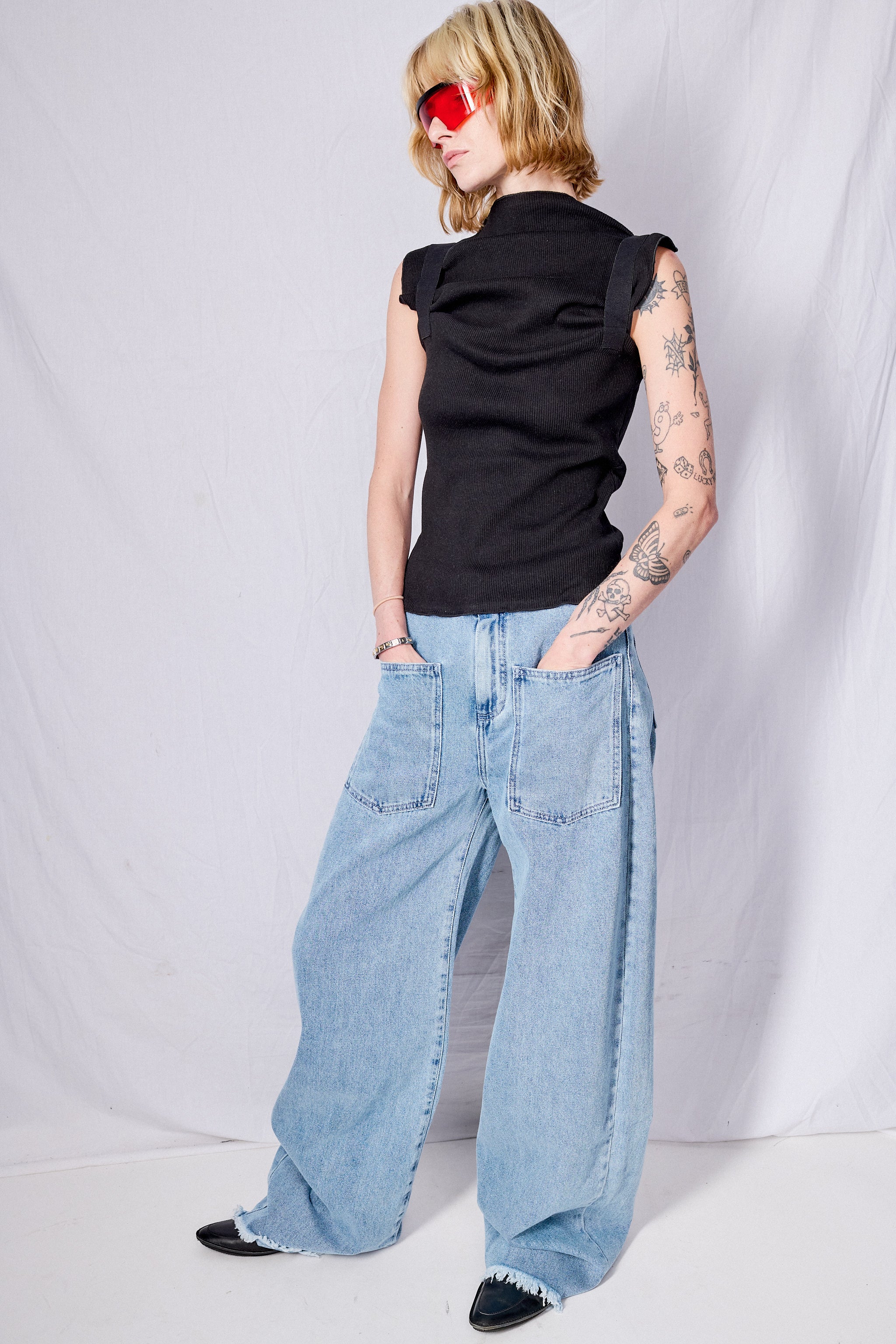 Light Blue Denim Boyfriend Jeans