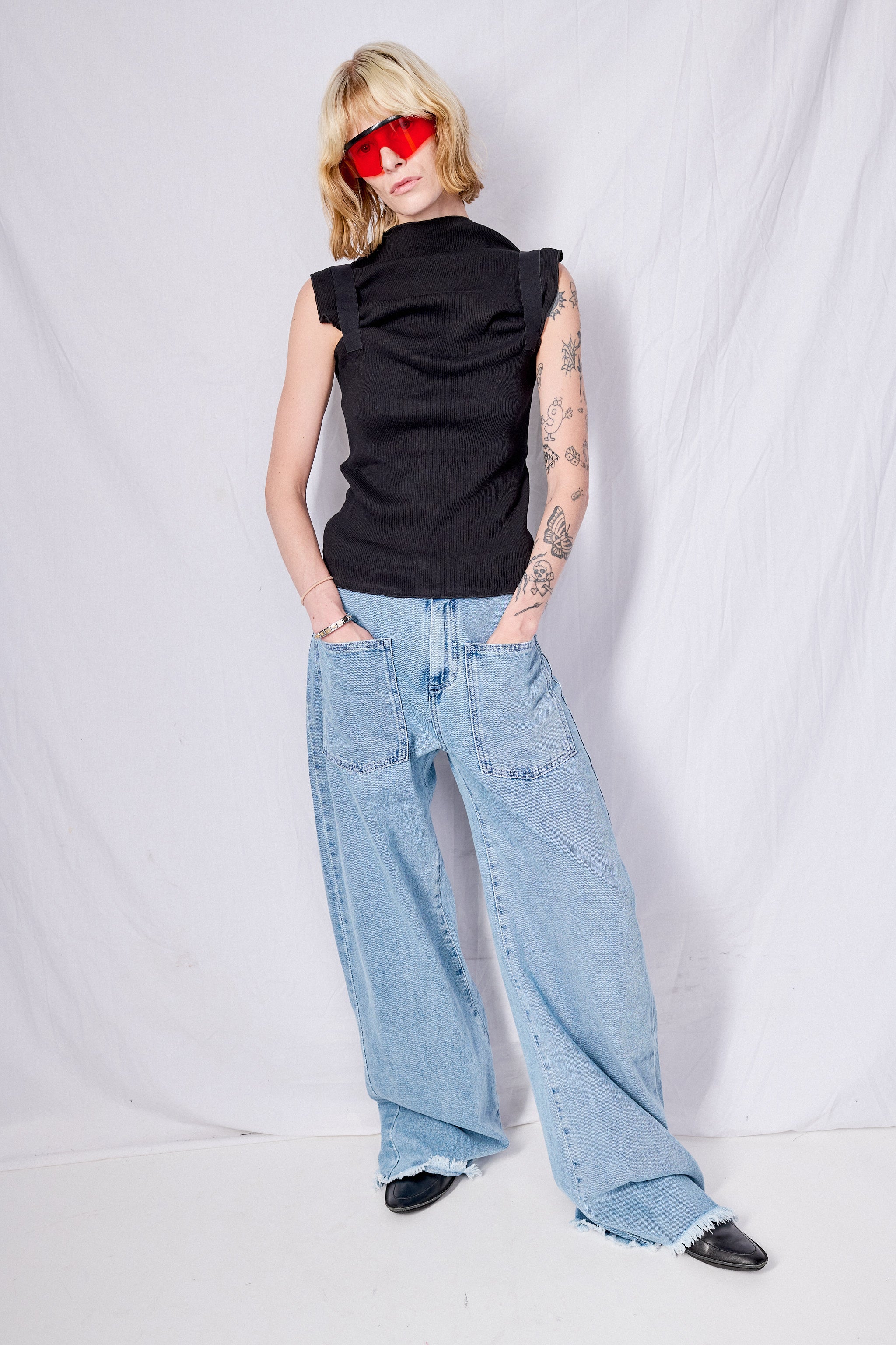 Light Blue Denim Boyfriend Jeans