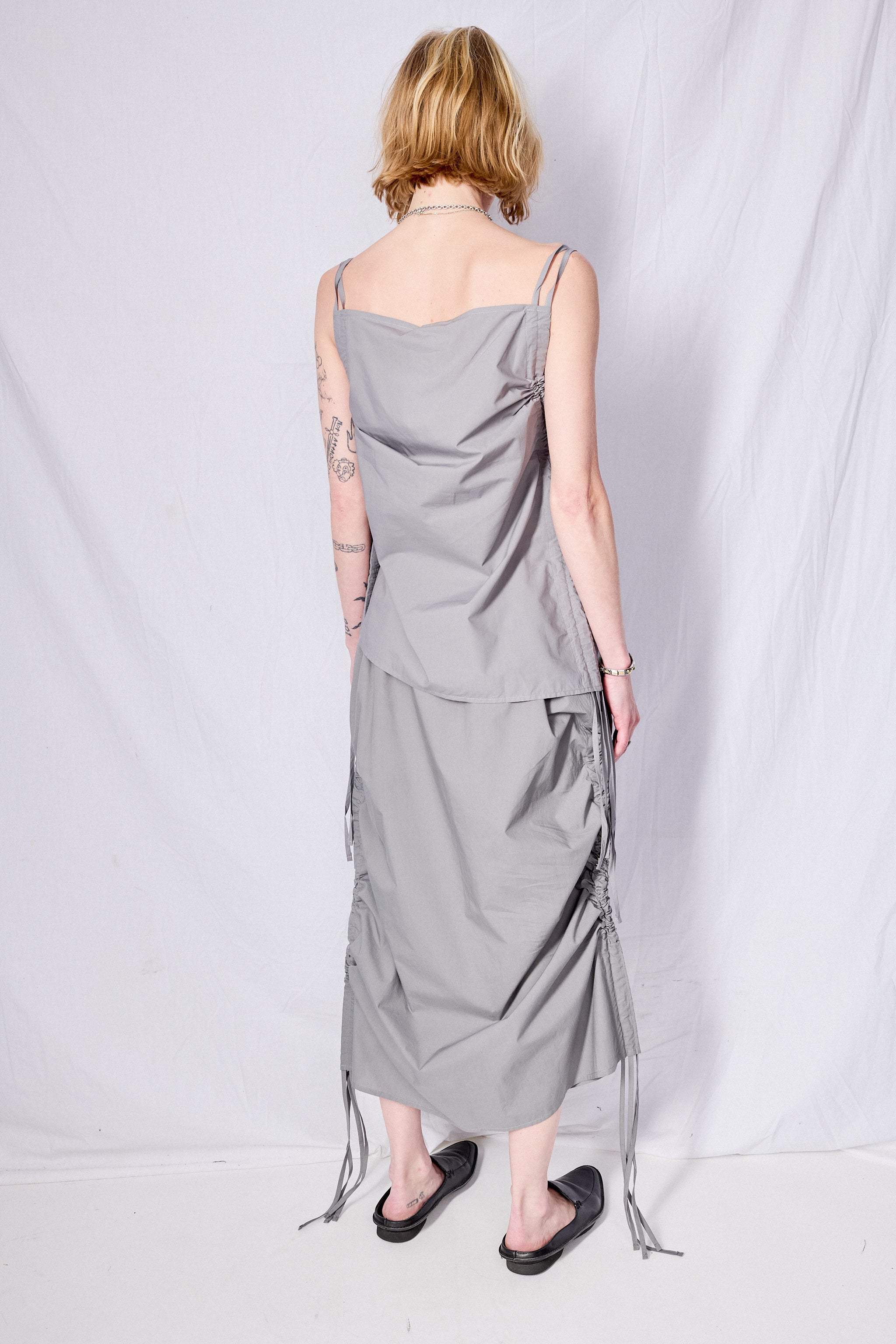 Ziti Grey Pictorial Strap Skirt
