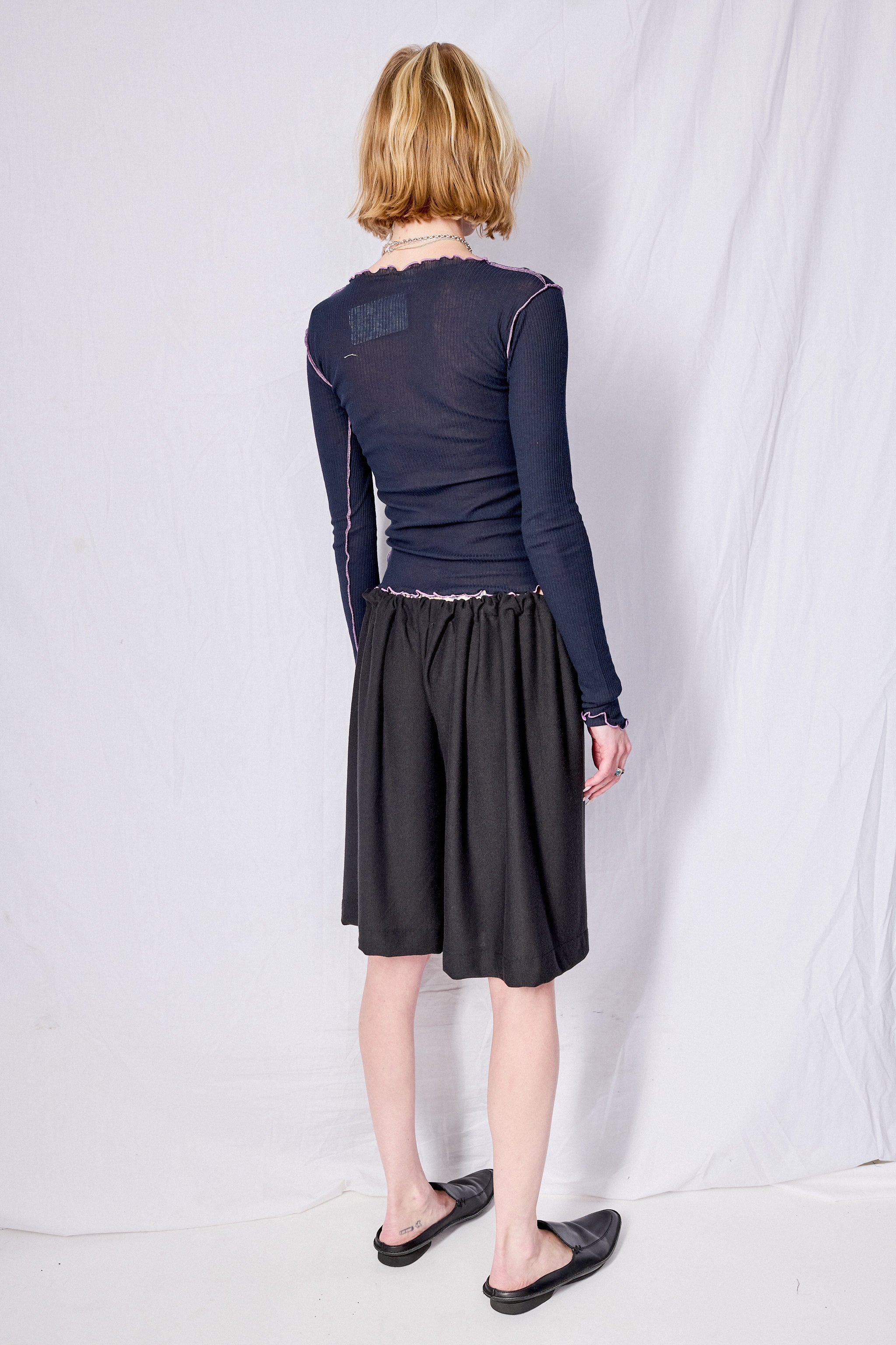 Black Bamboo Long Shorts