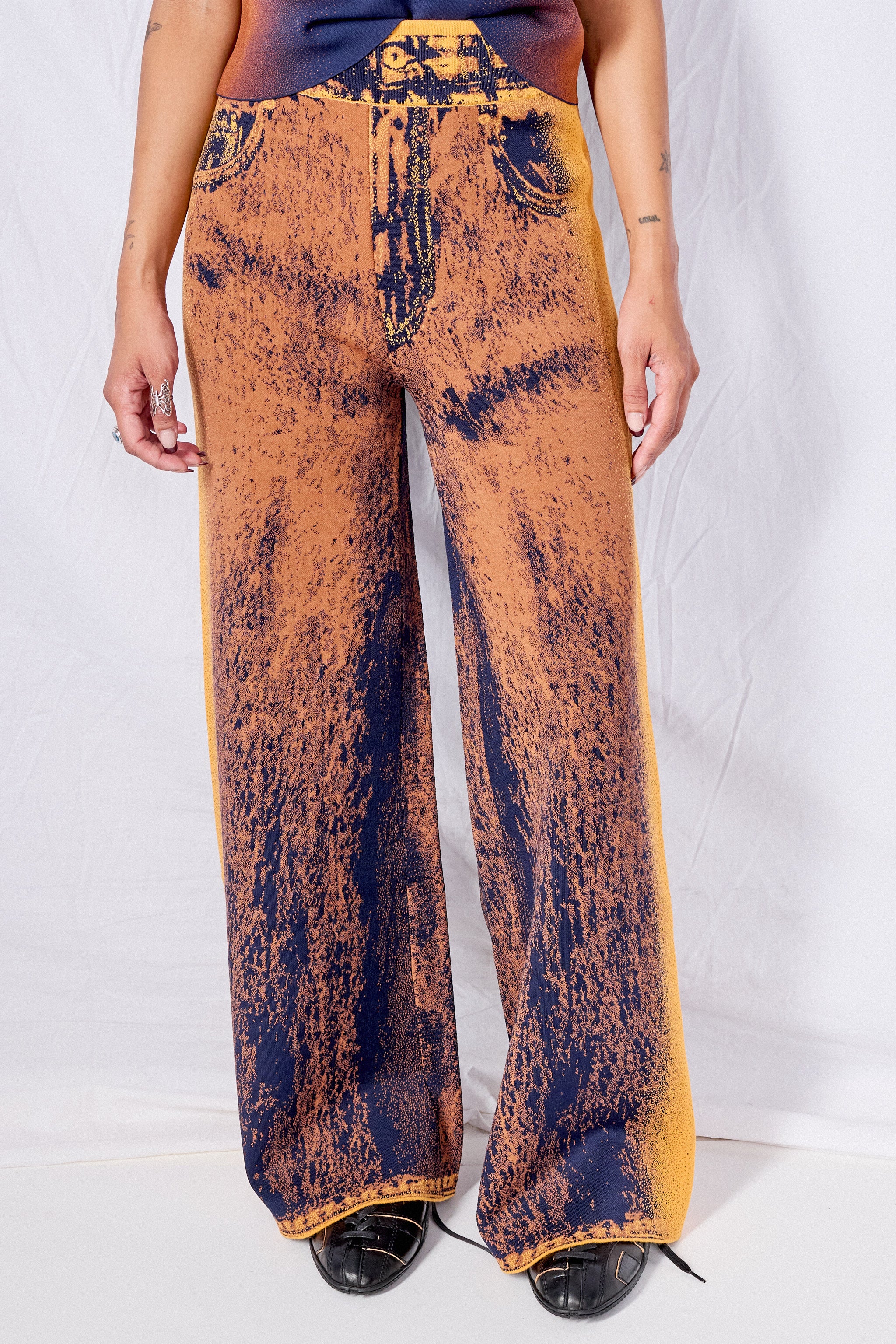 Brown Zahra Wide Leg Pants