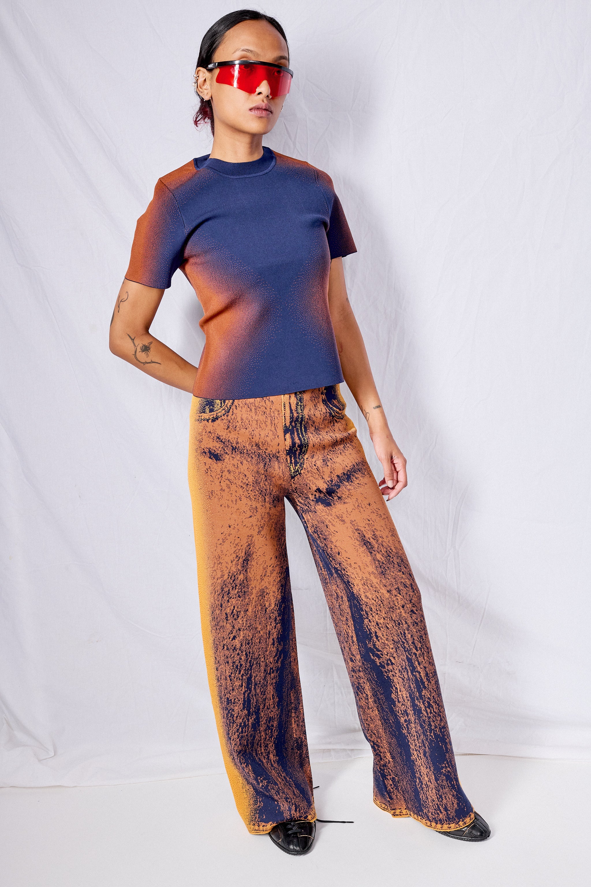 Brown Zahra Wide Leg Pants