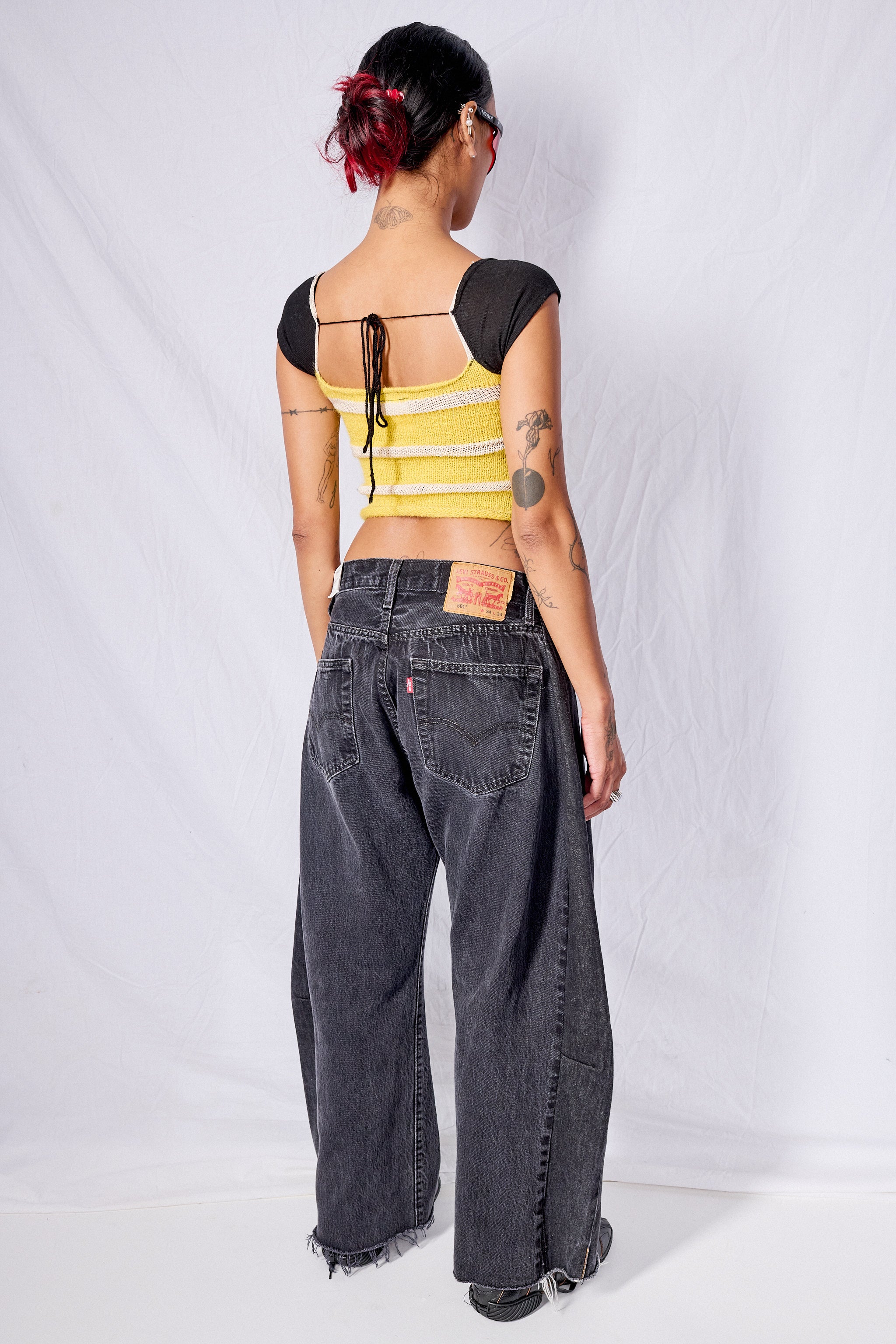 Yellow Wool Tie Top
