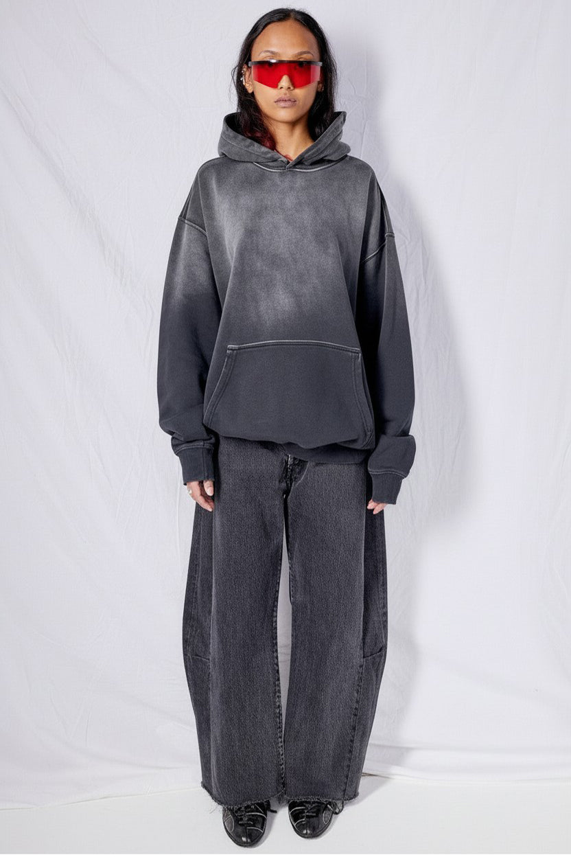 Faded Black Hoodie