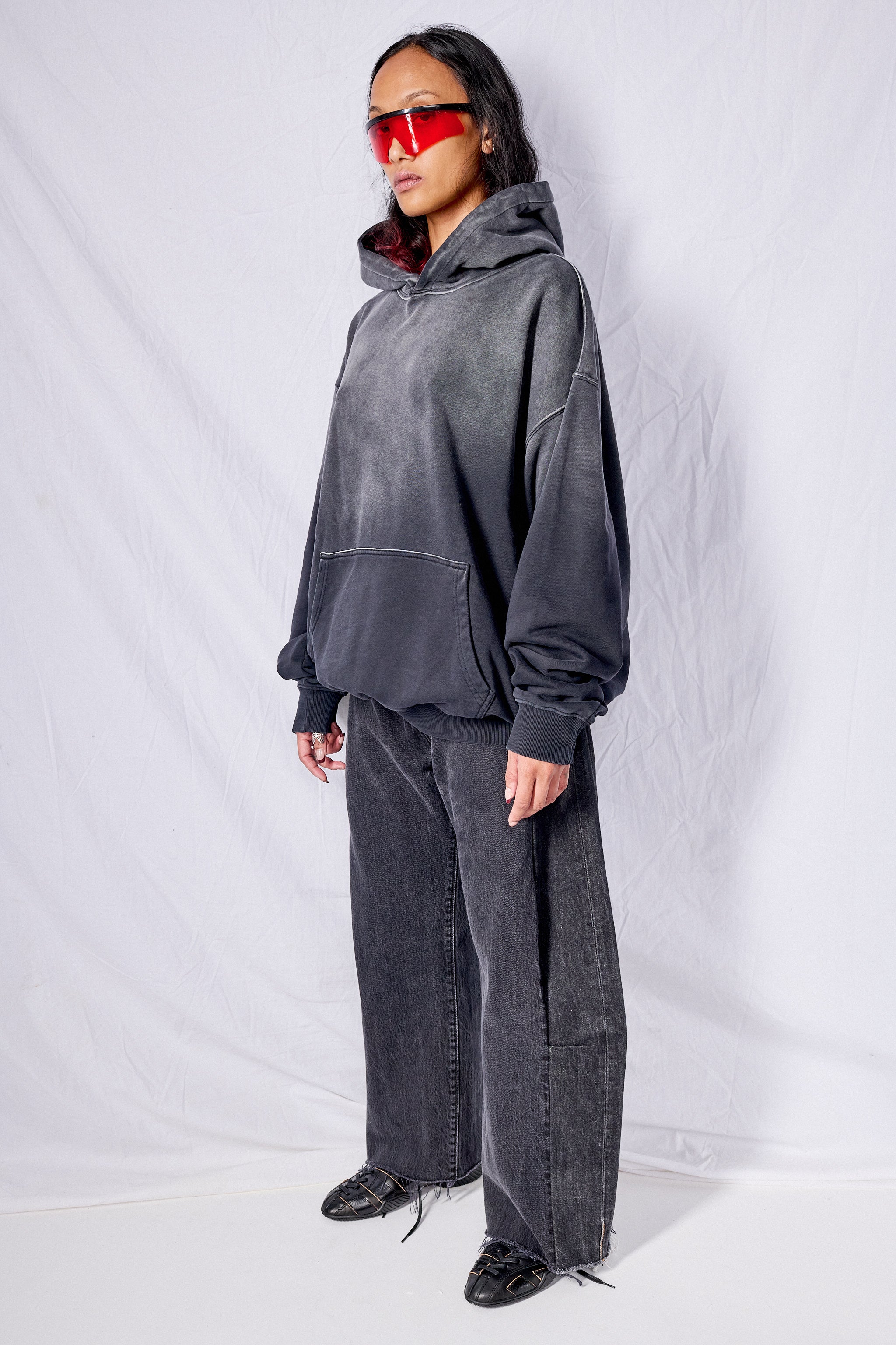 Faded Black Hoodie