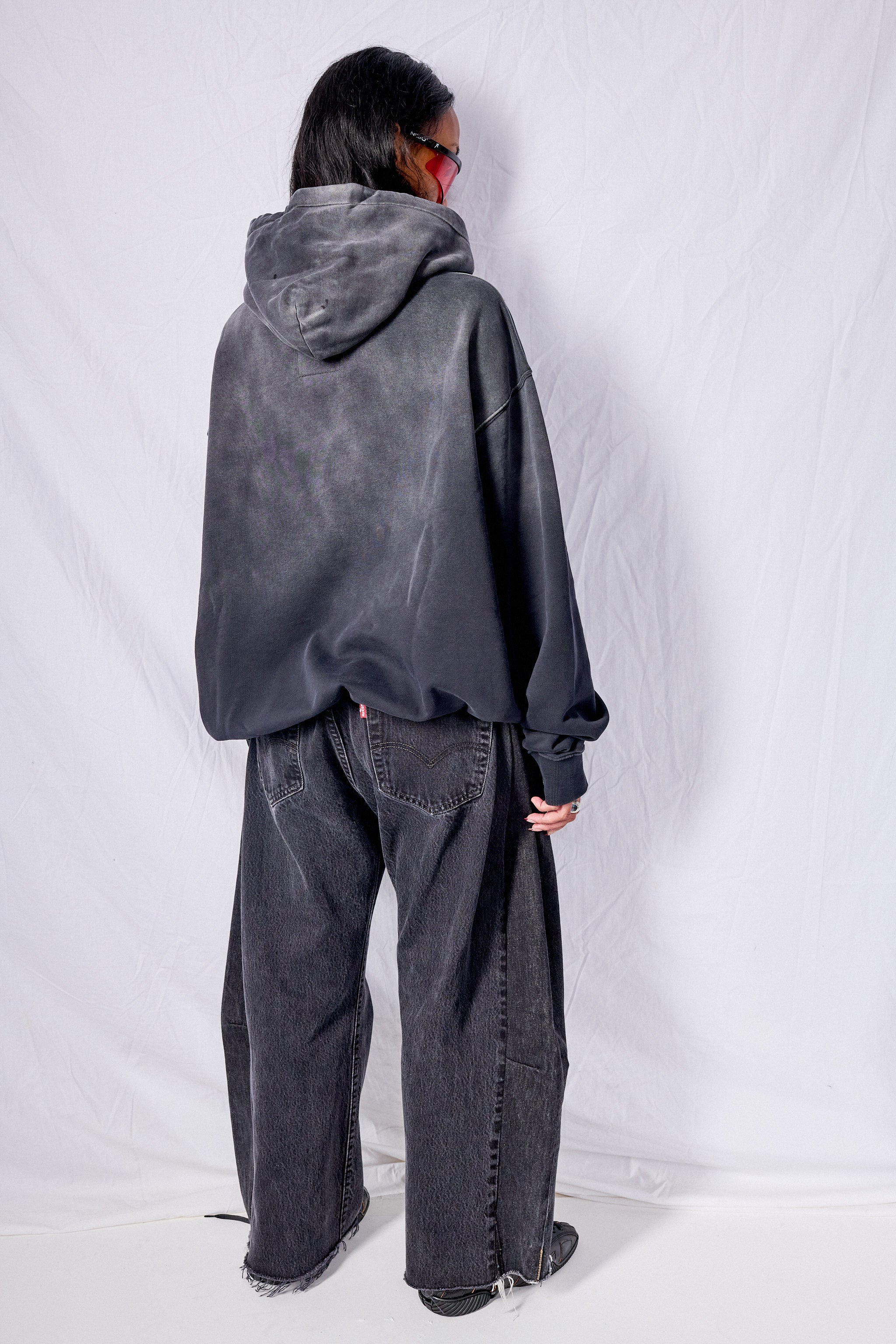 Faded Black Hoodie