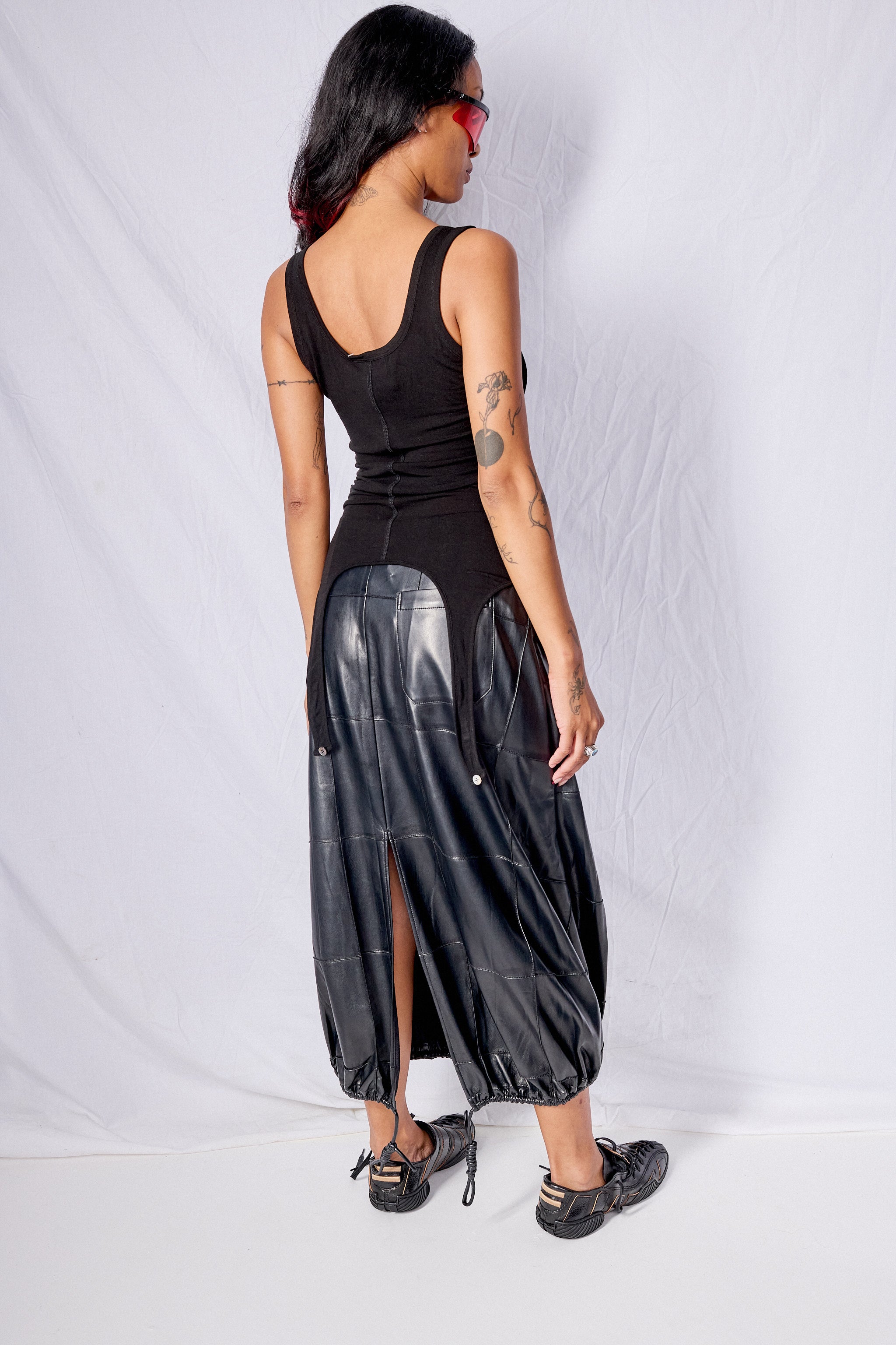 Black Tencel Jersey Convertible Tank Top
