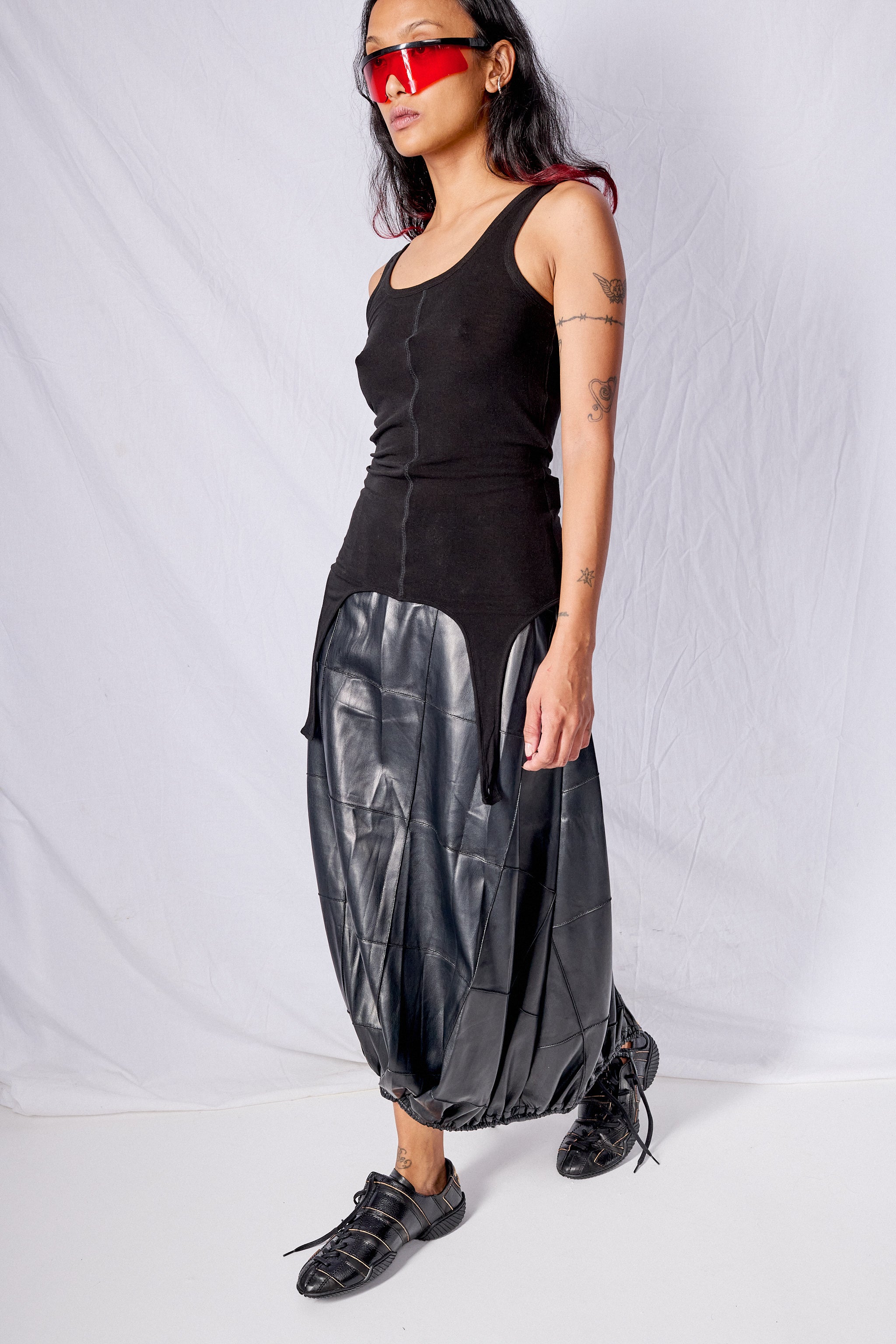 Black Tencel Jersey Convertible Tank Top