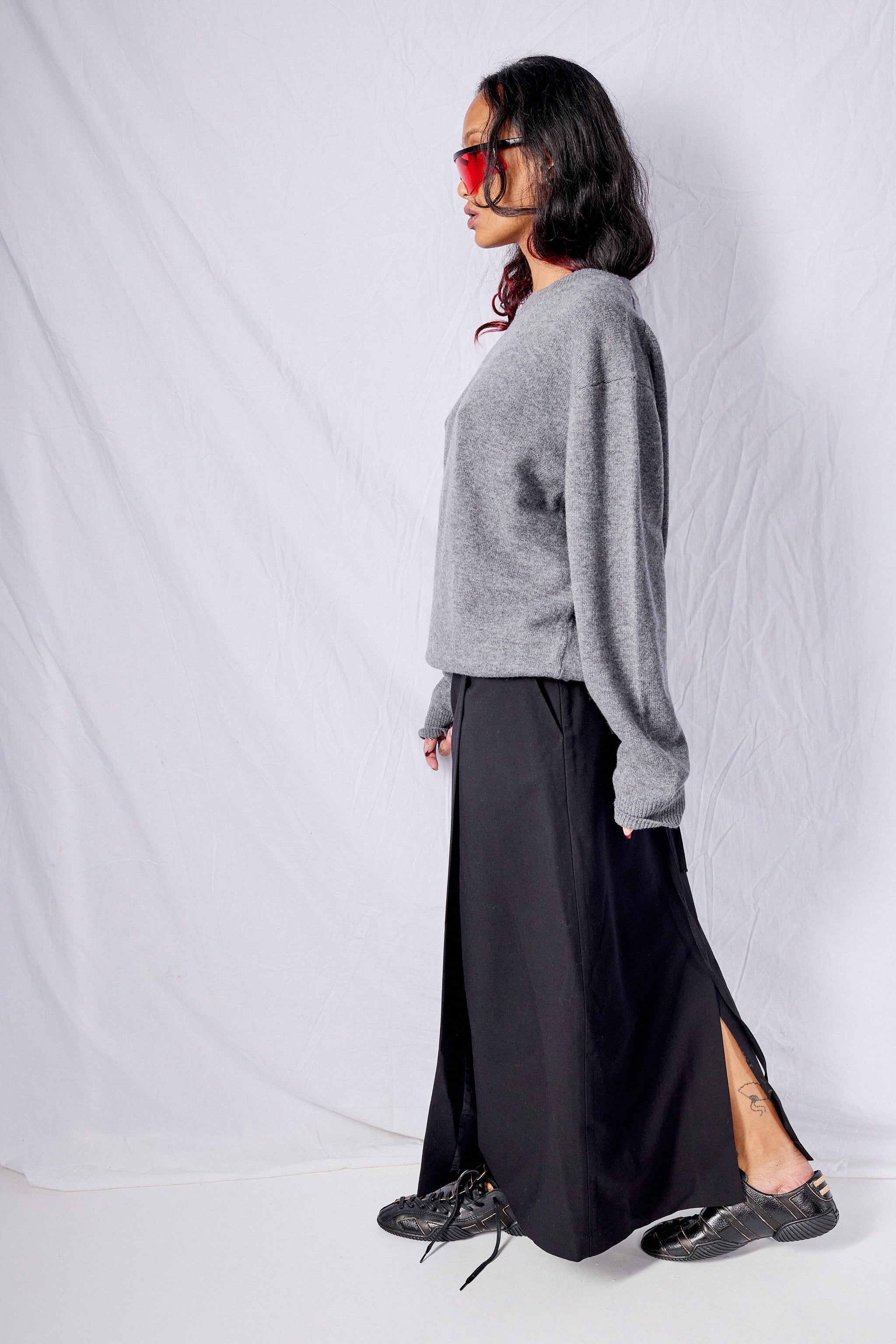 Black Maxi Wrap Skirt