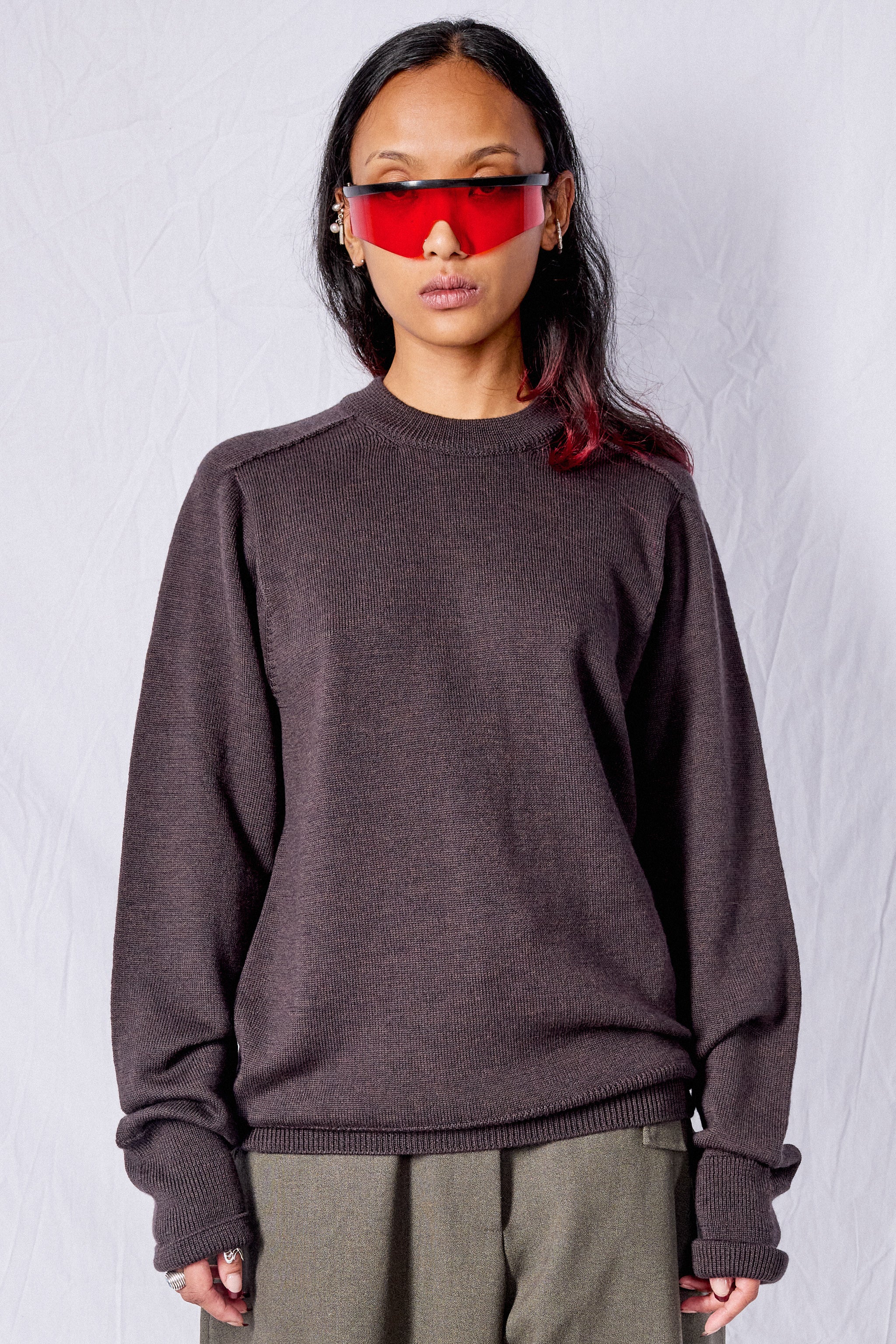 Walnut Crew Neck Jumper