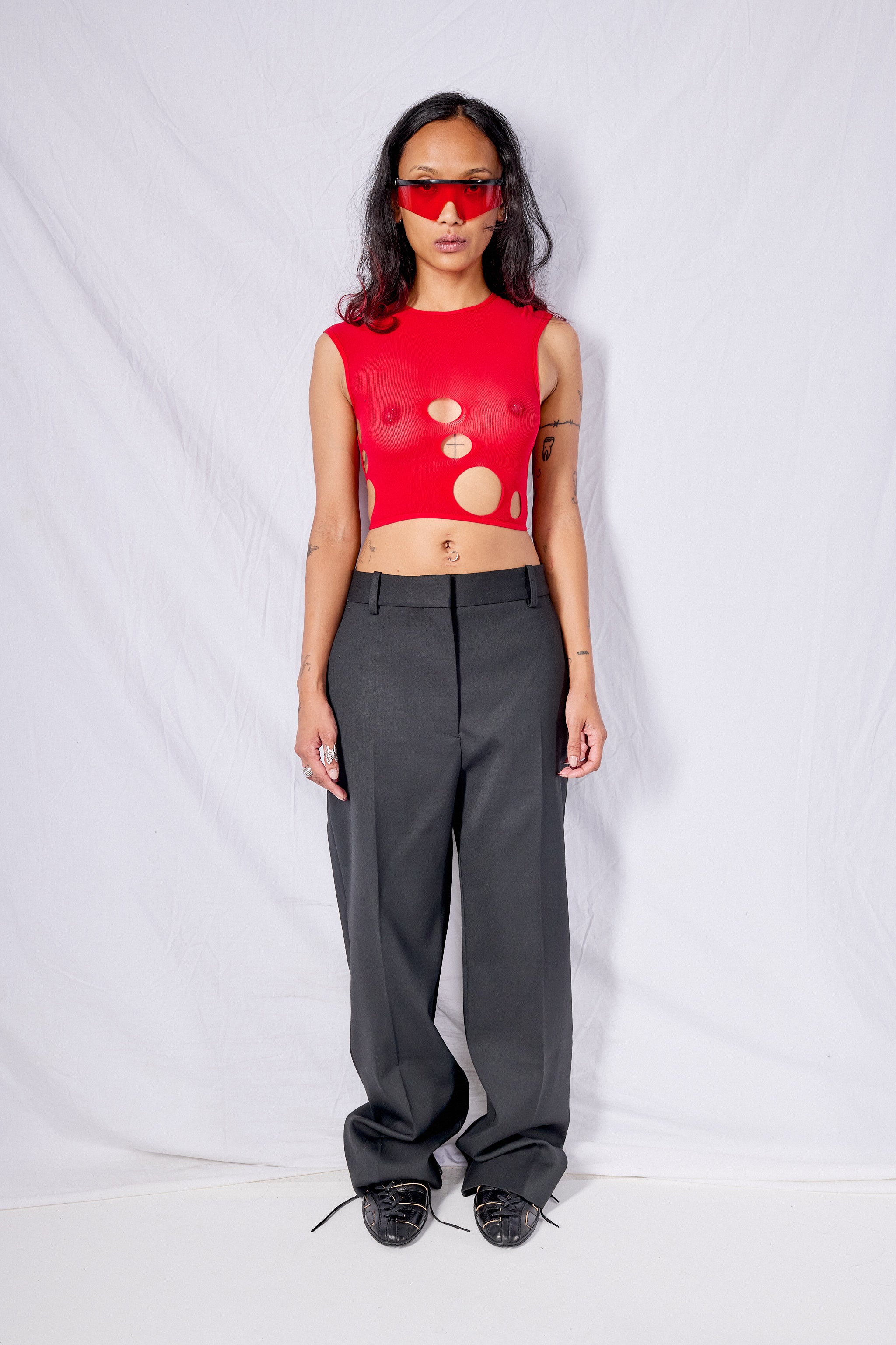 Ruby Sheer Cutout Top