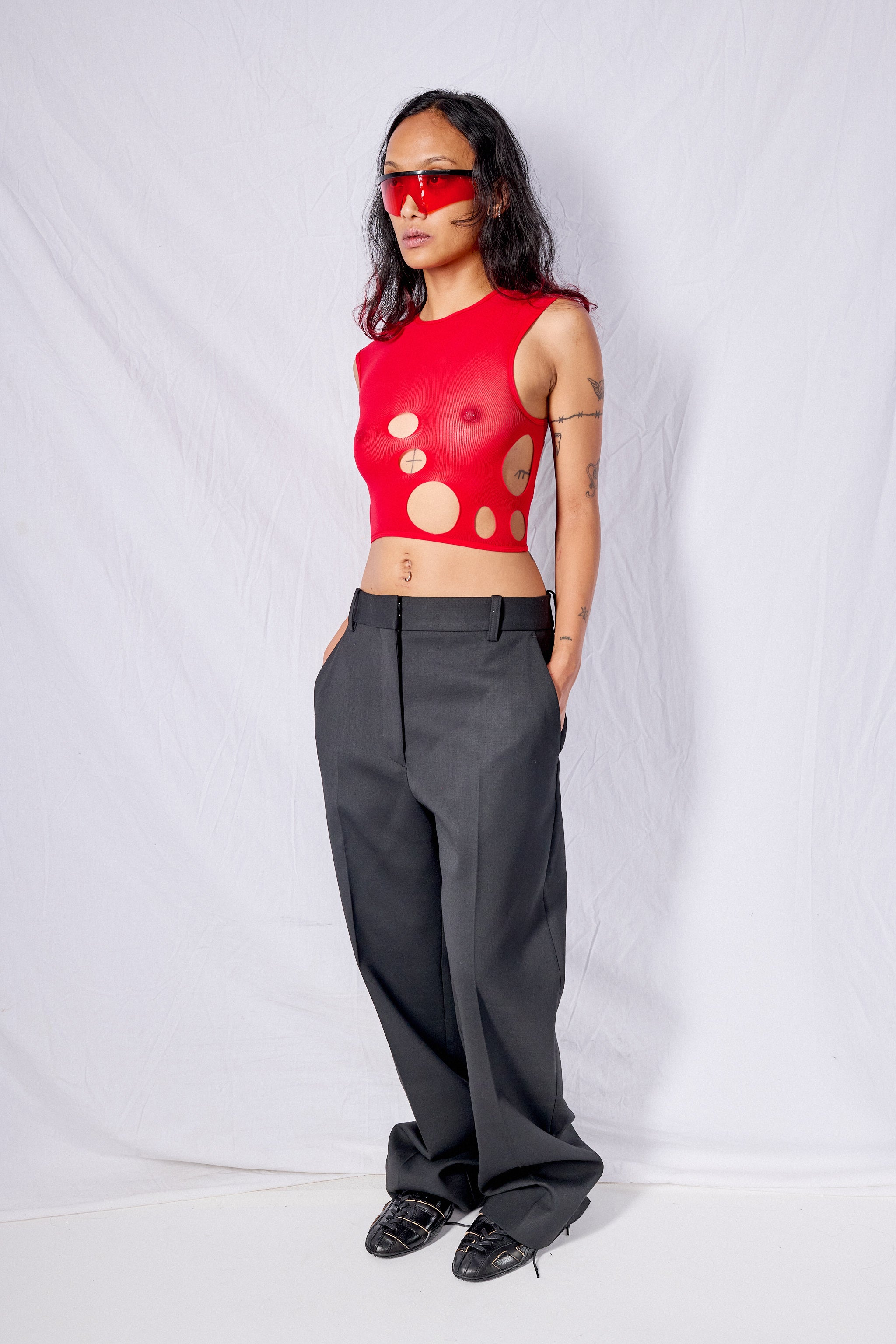 Ruby Sheer Cutout Top