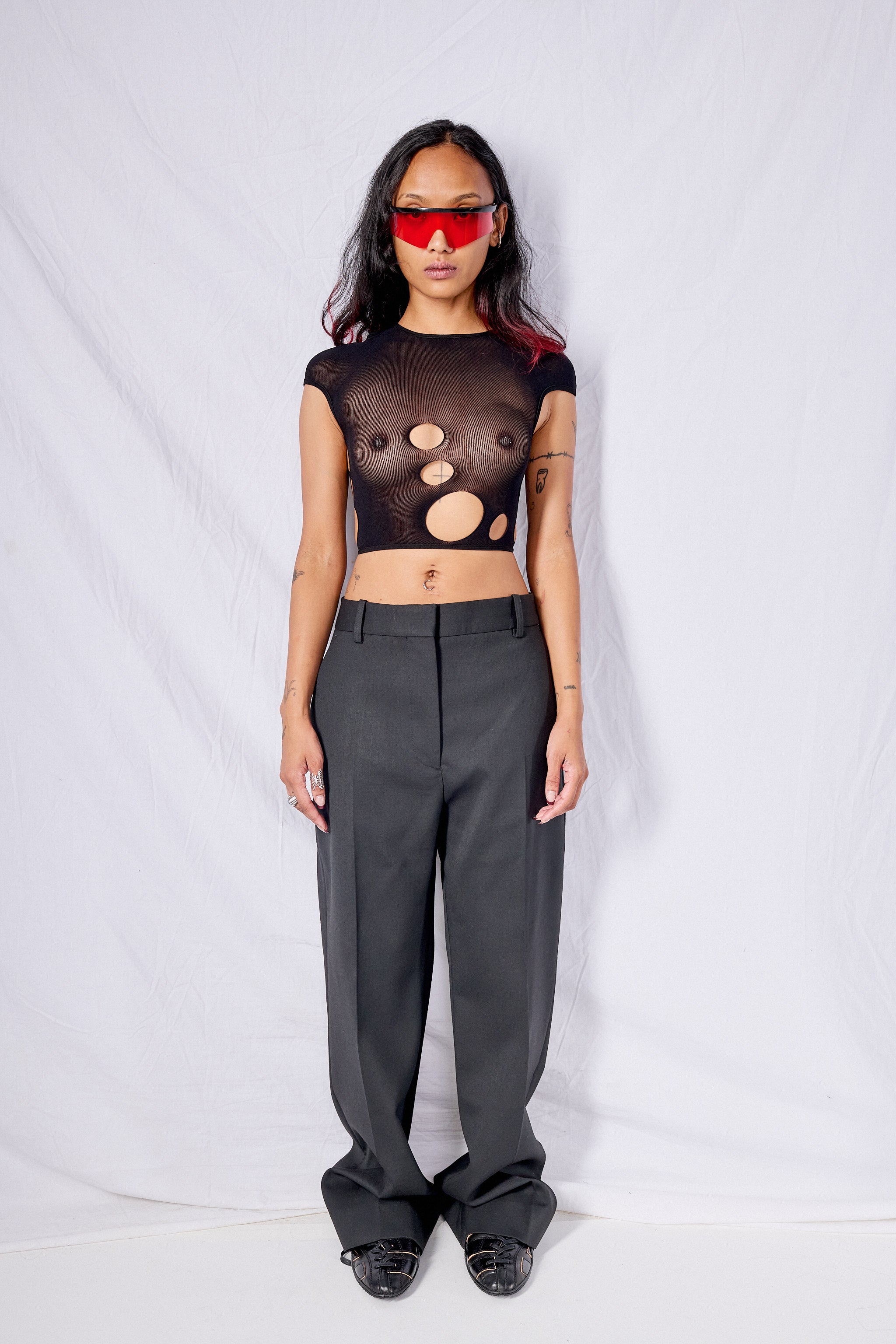 Onyx Sheer Cutout Top