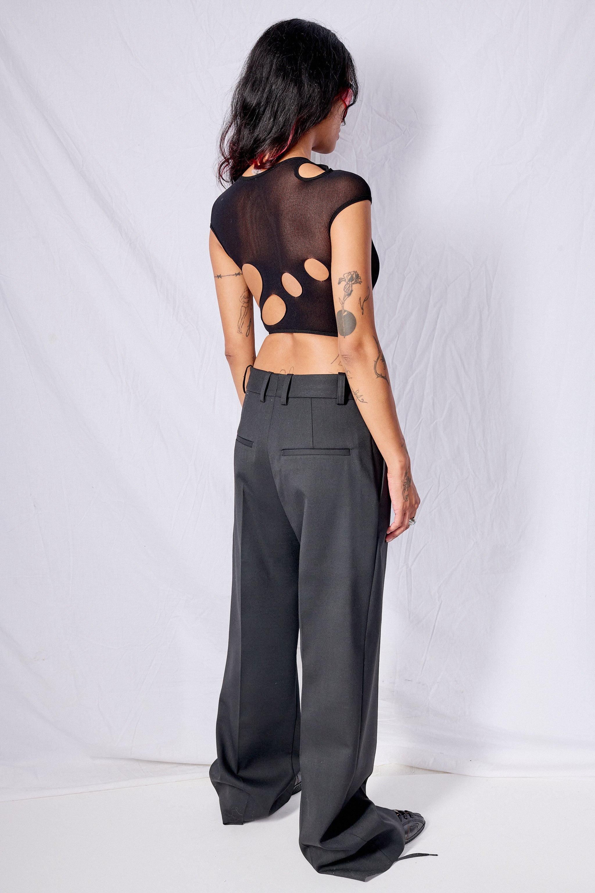 Onyx Sheer Cutout Top