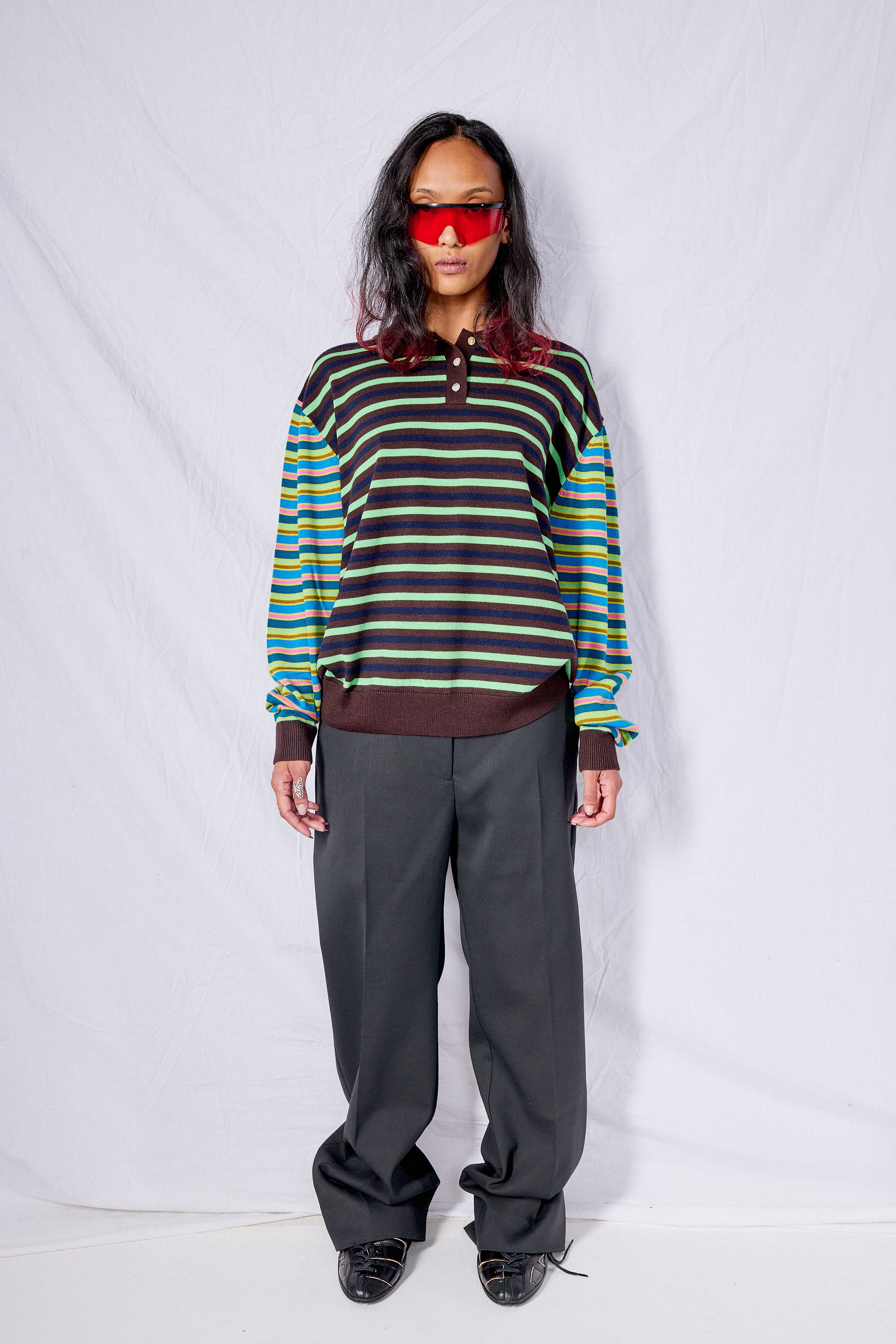 Olive Stripe Woods Sweater