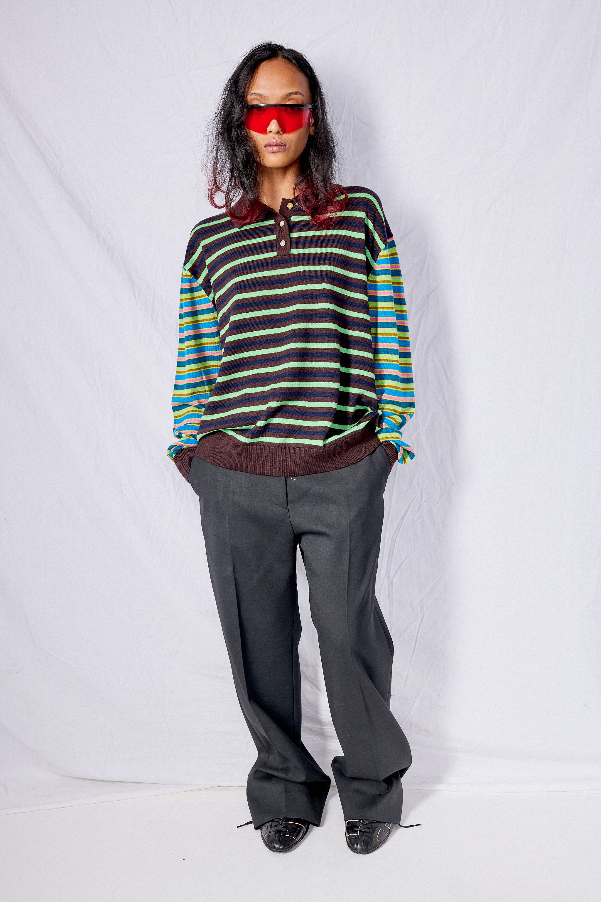 Olive Stripe Woods Sweater
