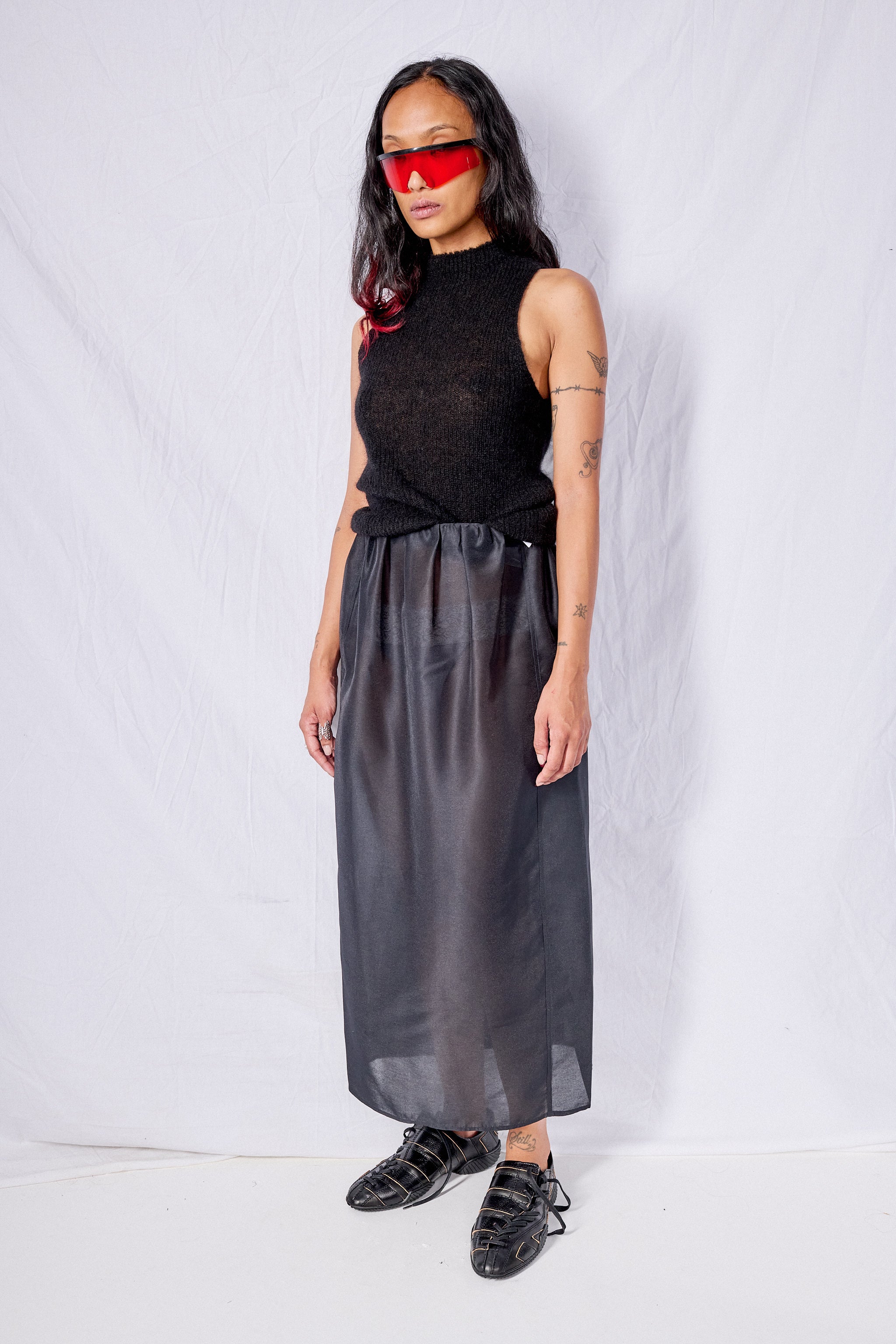 Black Sheer Sleeveless Top