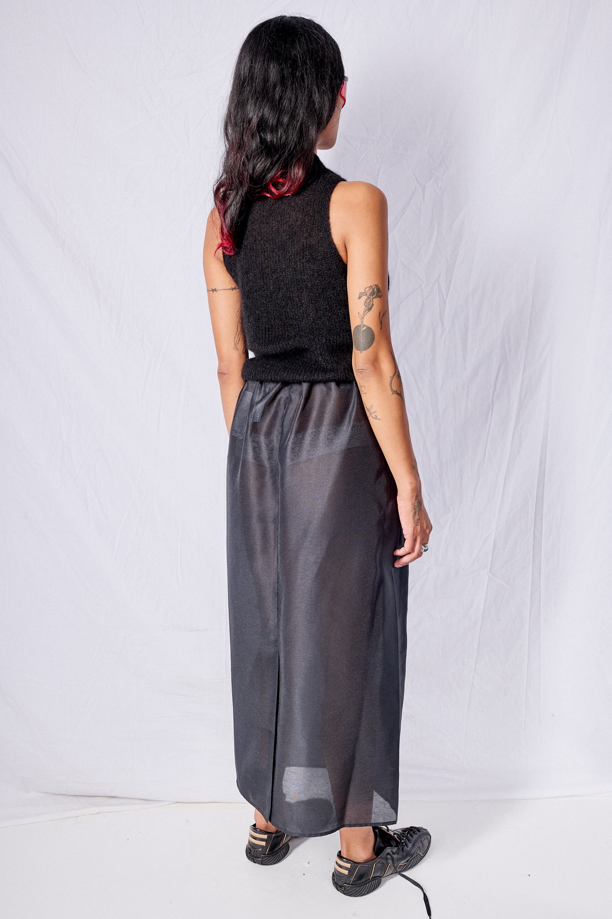 Black Sheer Sleeveless Top