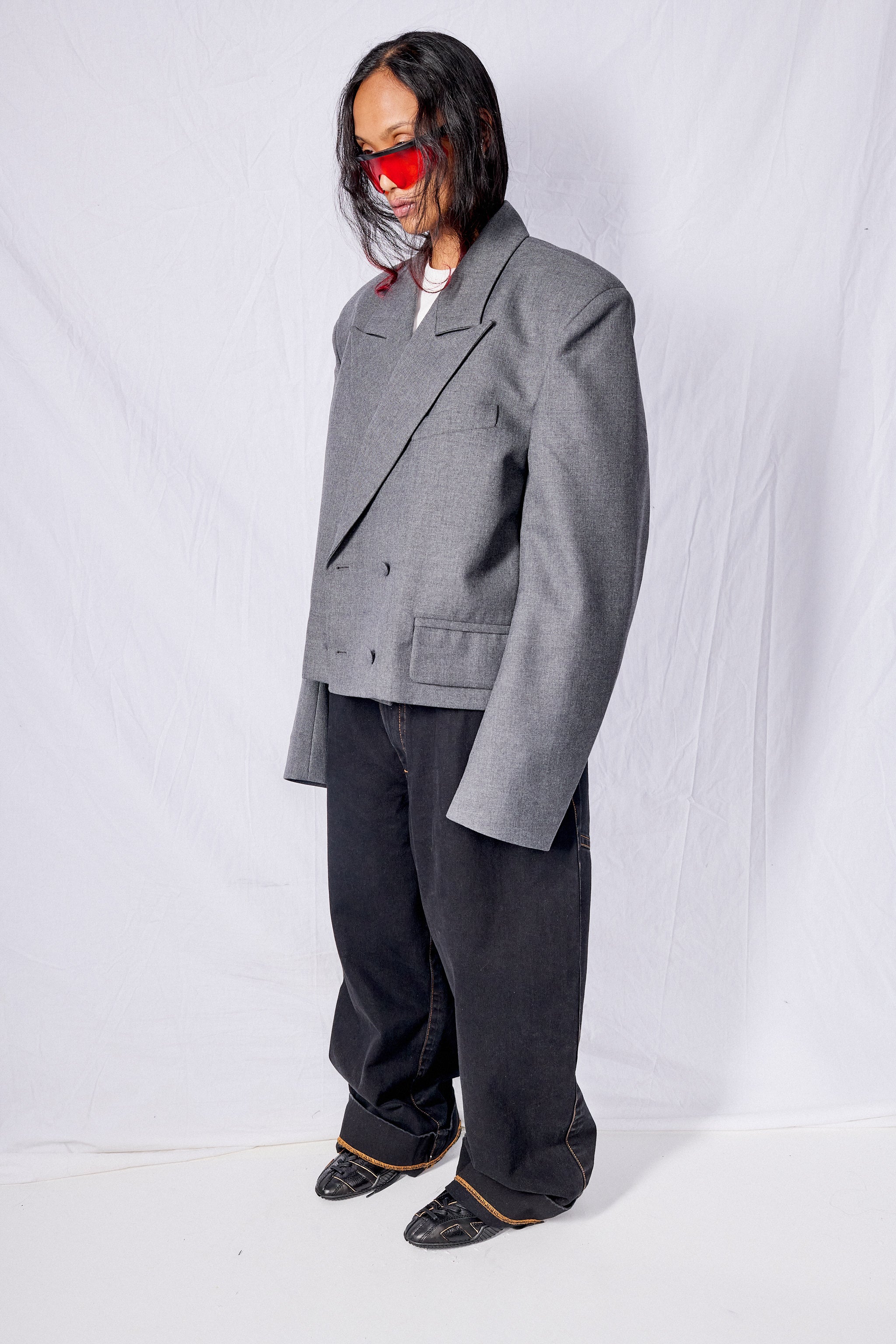 Dark Grey Slouchy Blazer