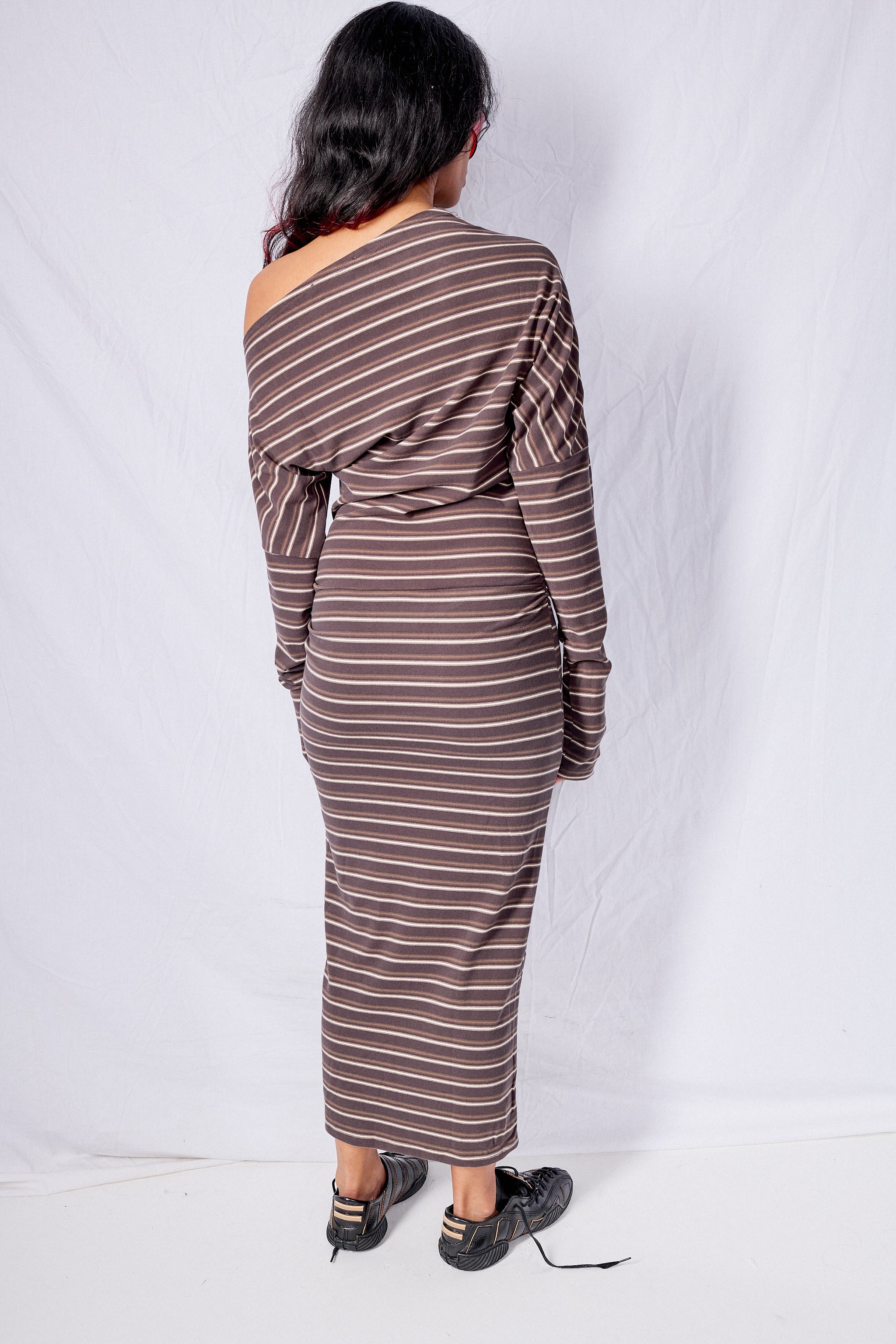 Stripe Alexia Long Dress
