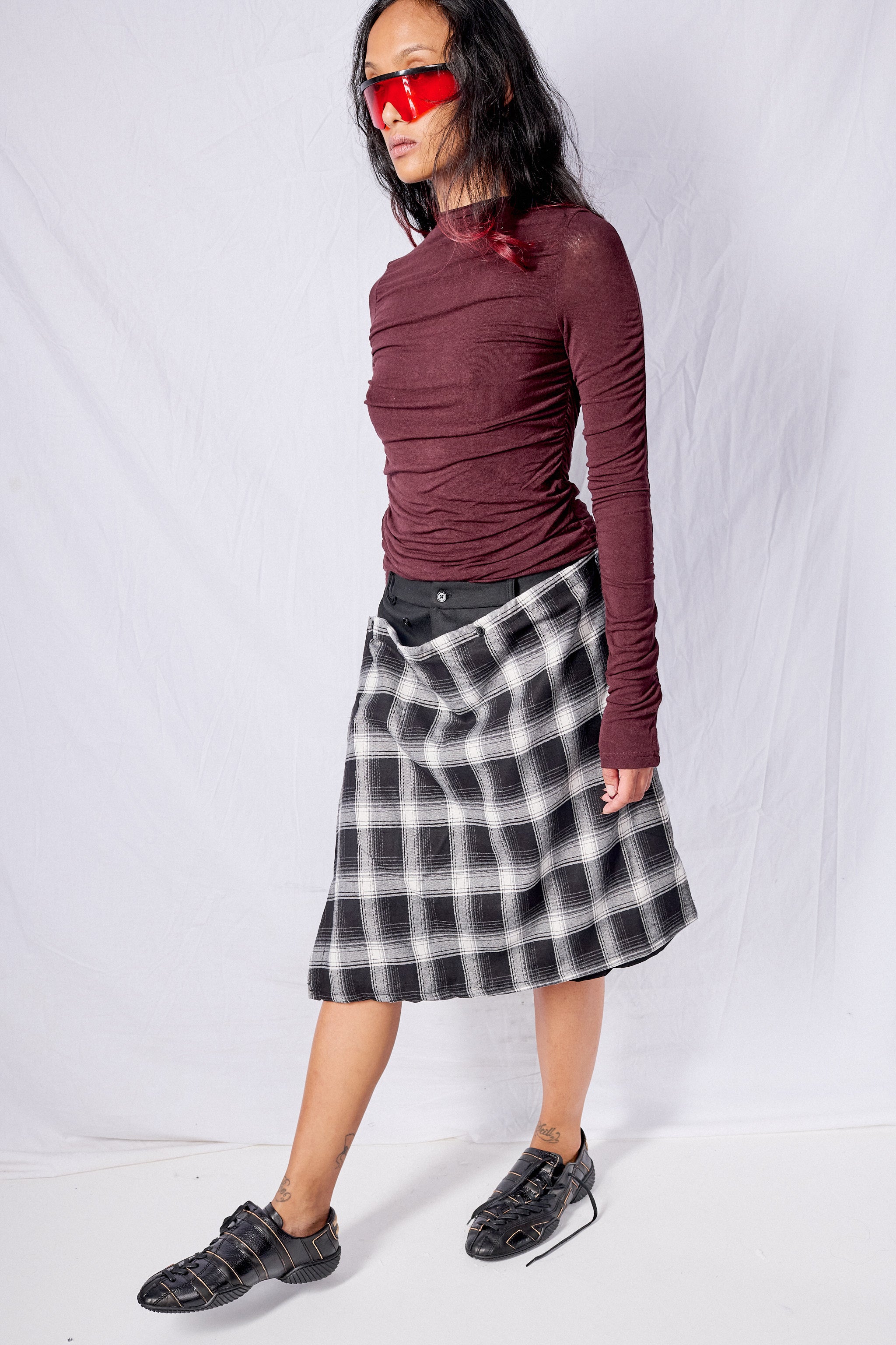 Plaid Office Party Skirt