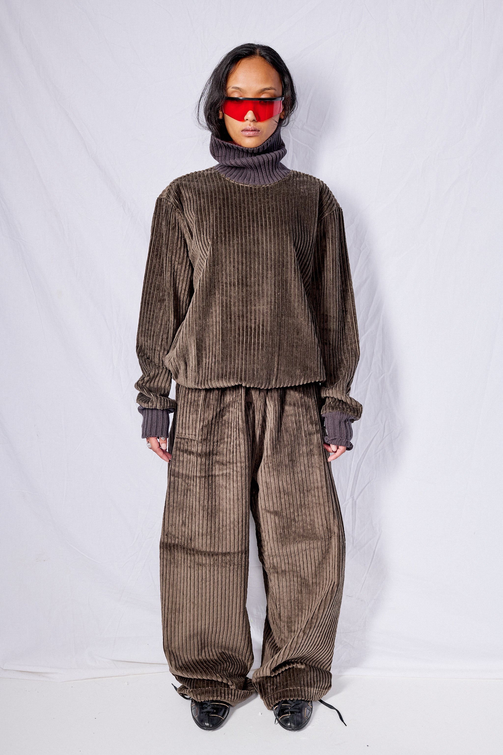 No.287 Brown Corduroy Flap Pocket Trousers