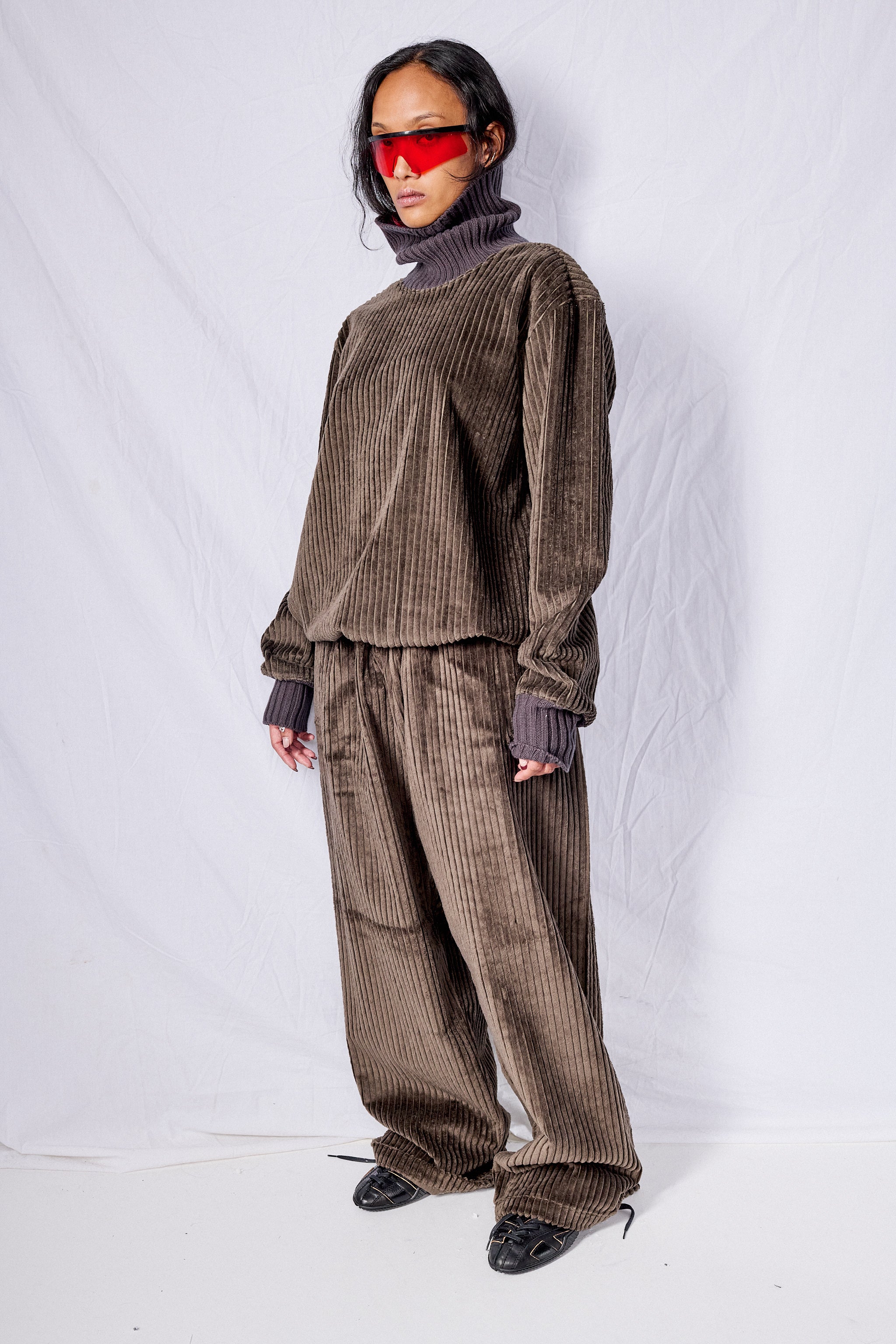 No.287 Brown Corduroy Flap Pocket Trousers