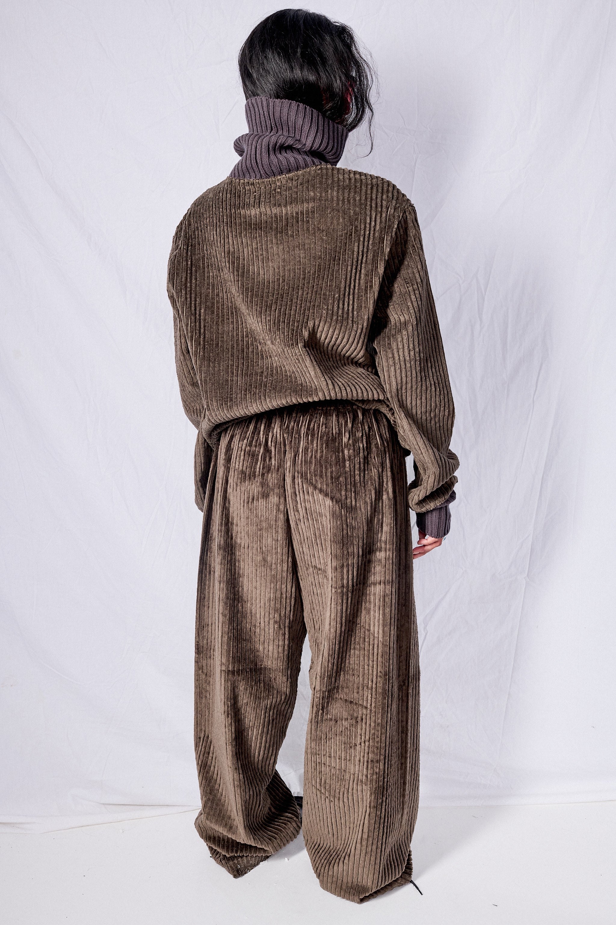 No.287 Brown Corduroy Flap Pocket Trousers