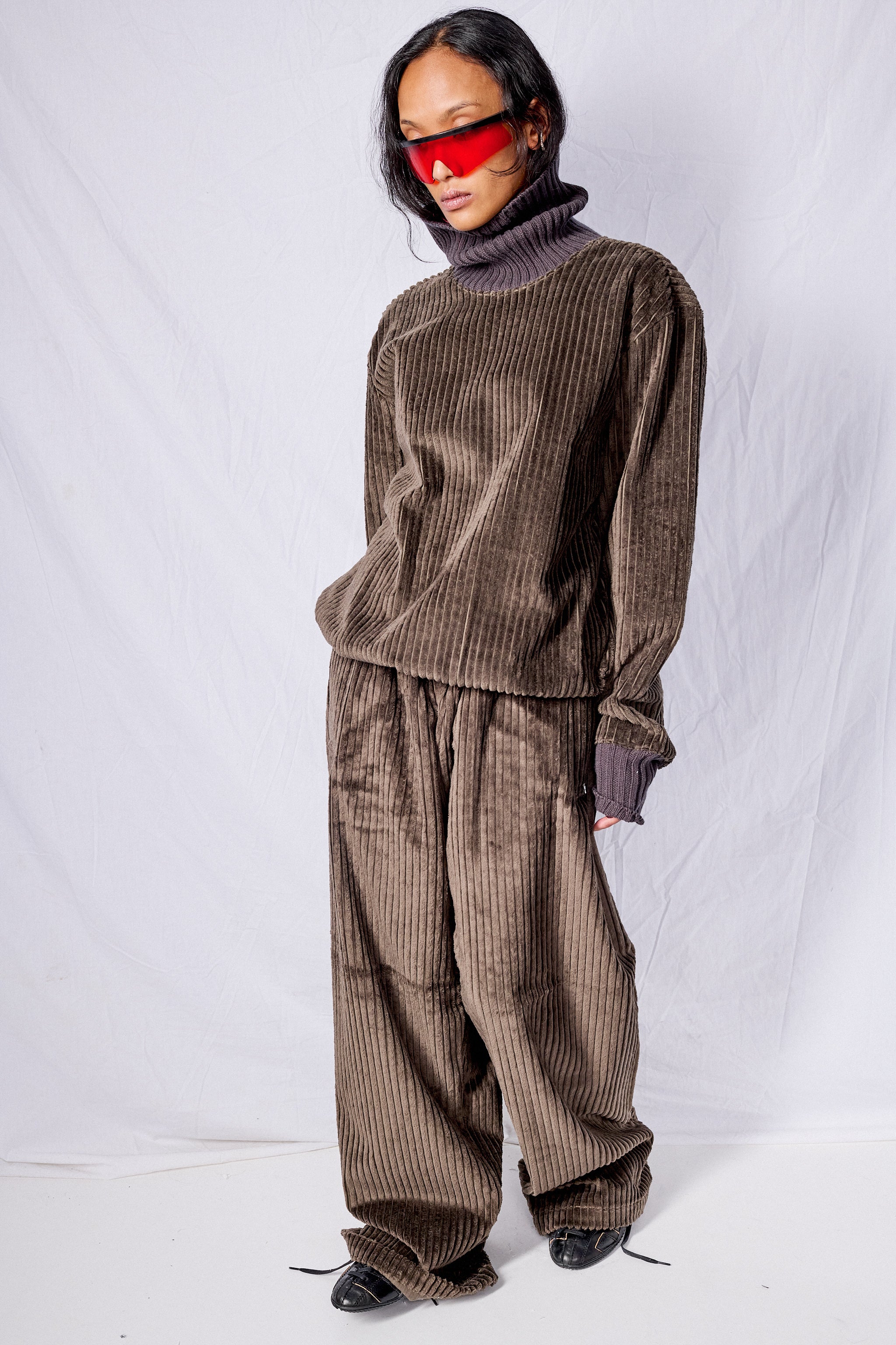 No.287 Brown Corduroy Flap Pocket Trousers
