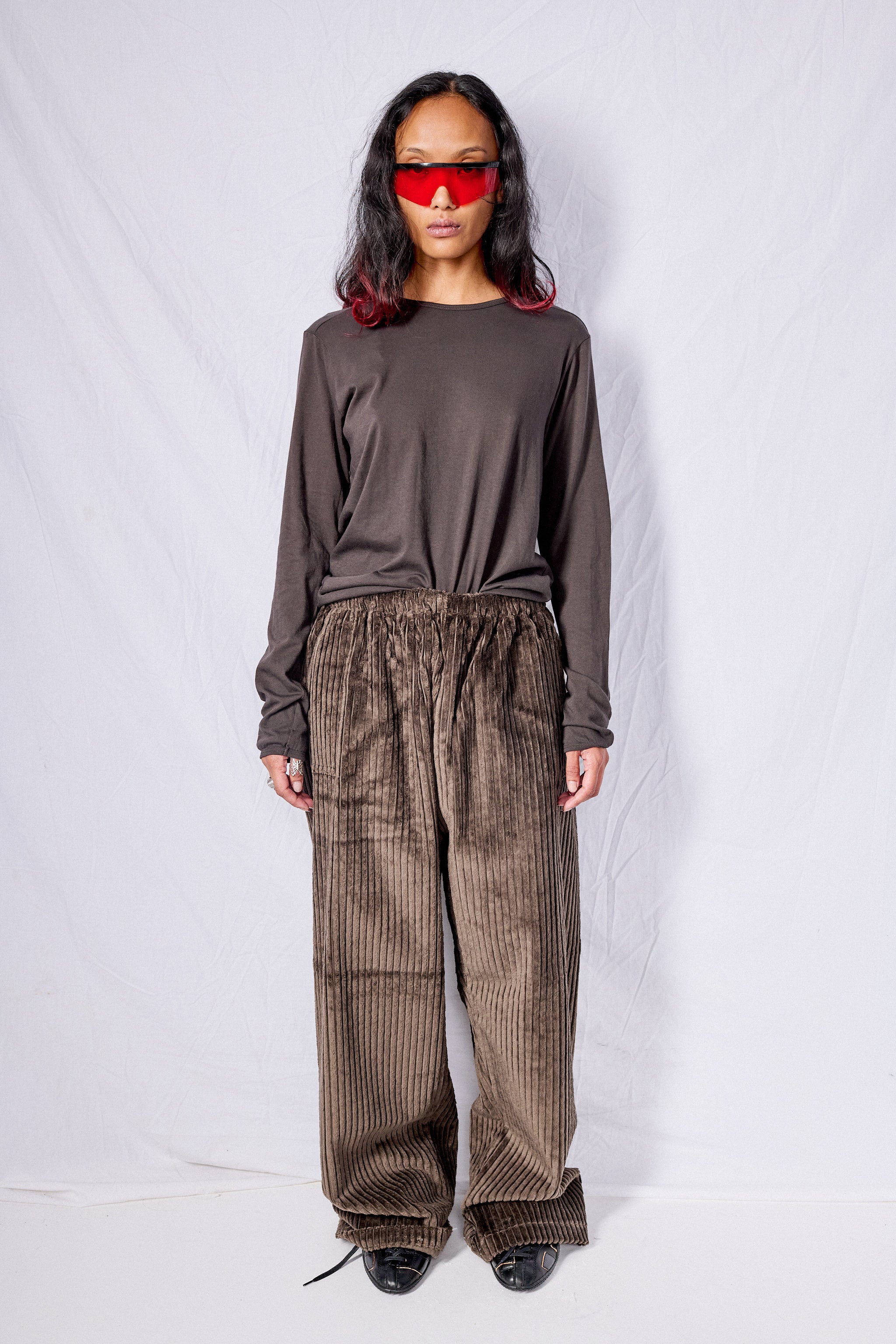 No.87 Brown Organic Cotton Long Sleeve T-Shirt