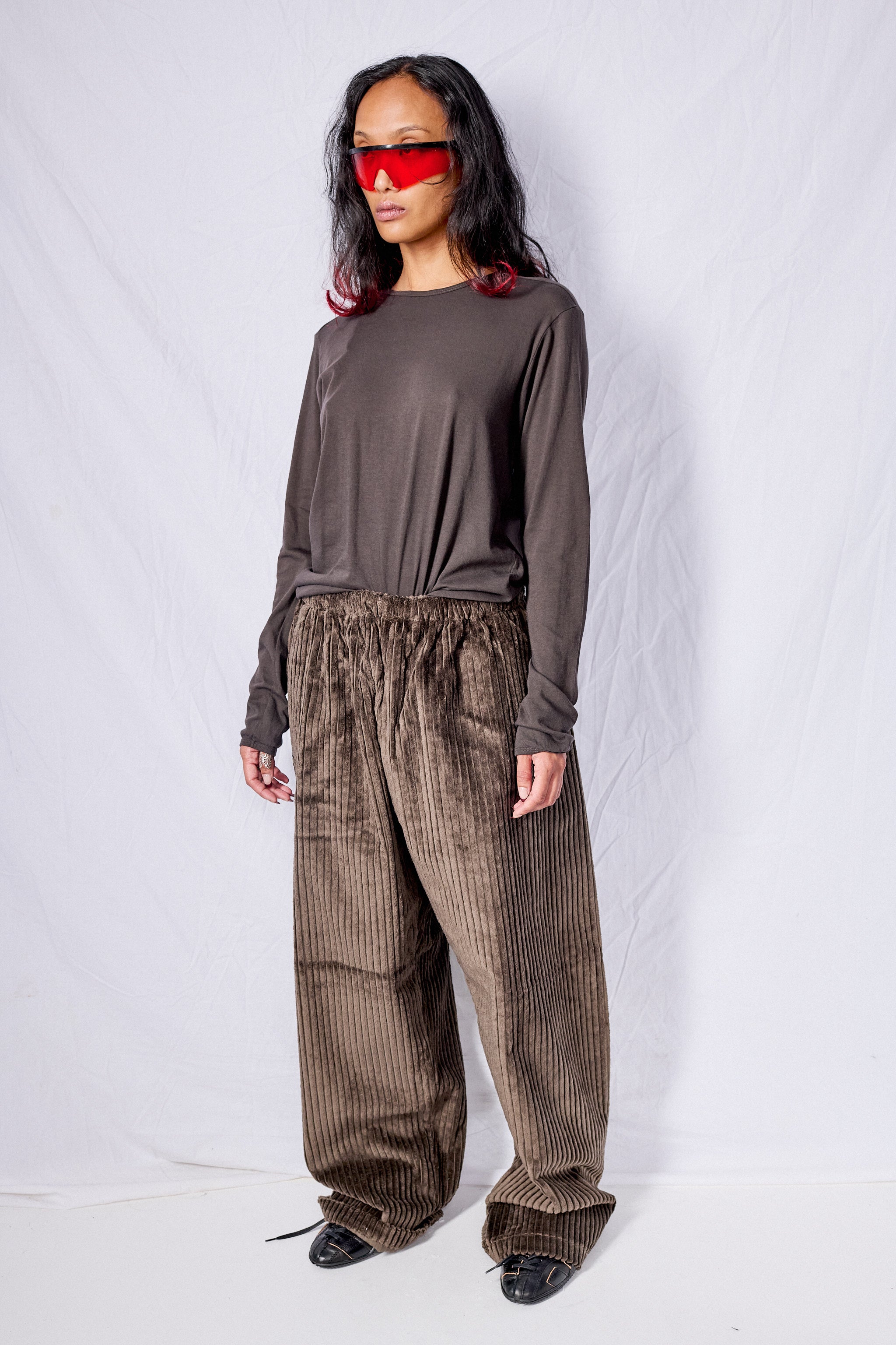 No.87 Brown Organic Cotton Long Sleeve T-Shirt