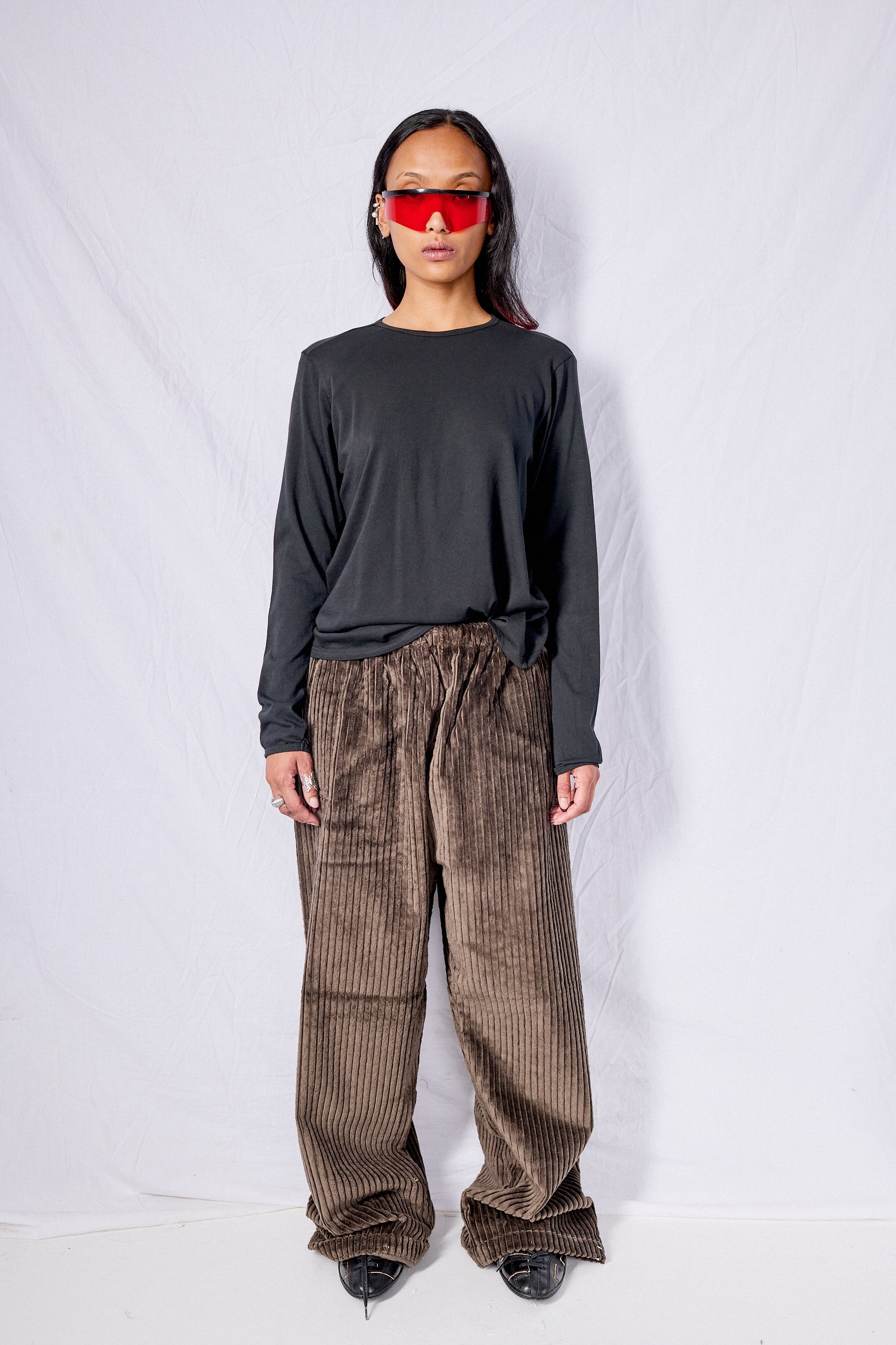 No.287 Brown Corduroy Flap Pocket Trousers