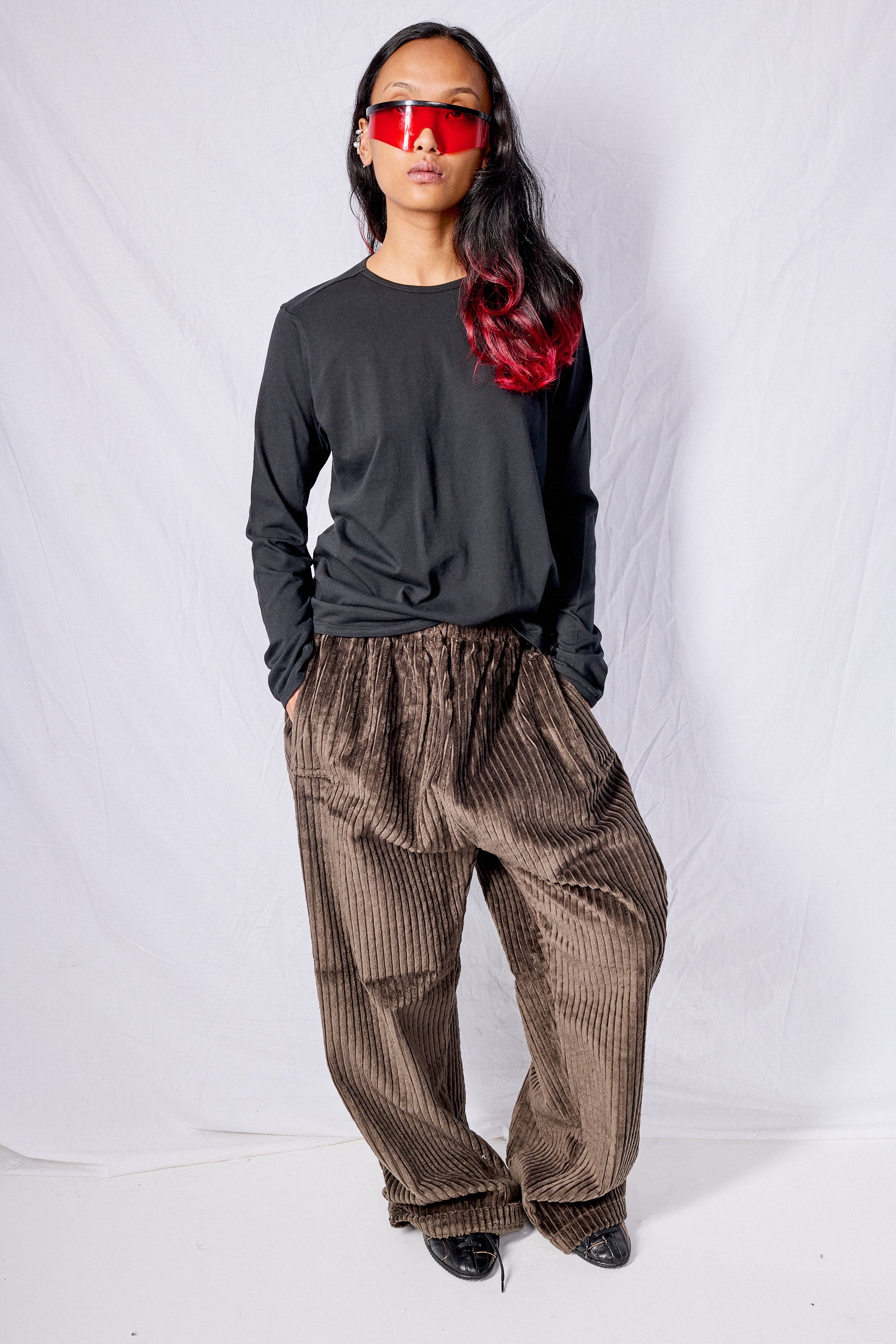 No.87 Black Organic Cotton Long Sleeve T-Shirt