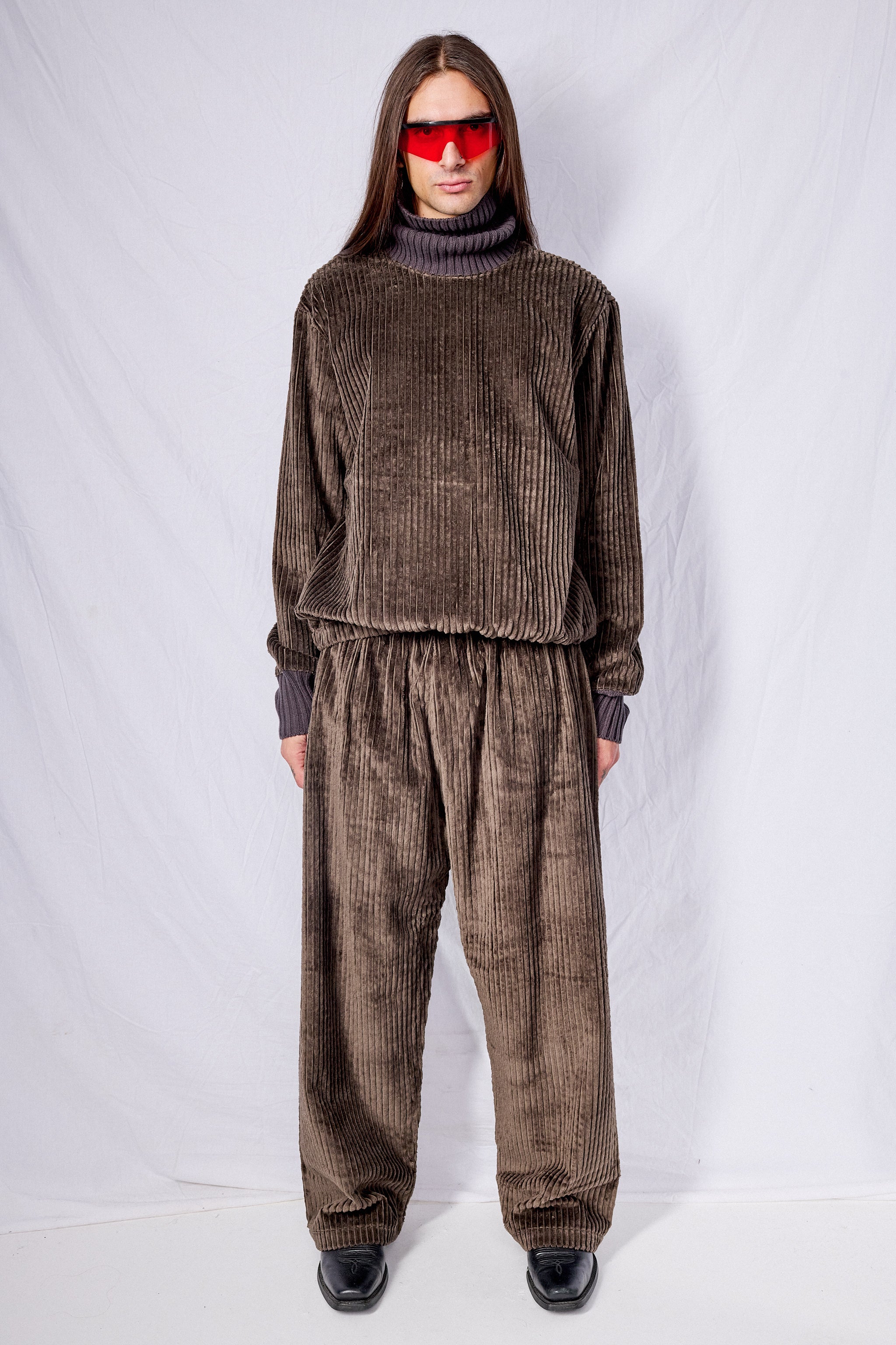 No.287 Brown Corduroy Flap Pocket Trousers