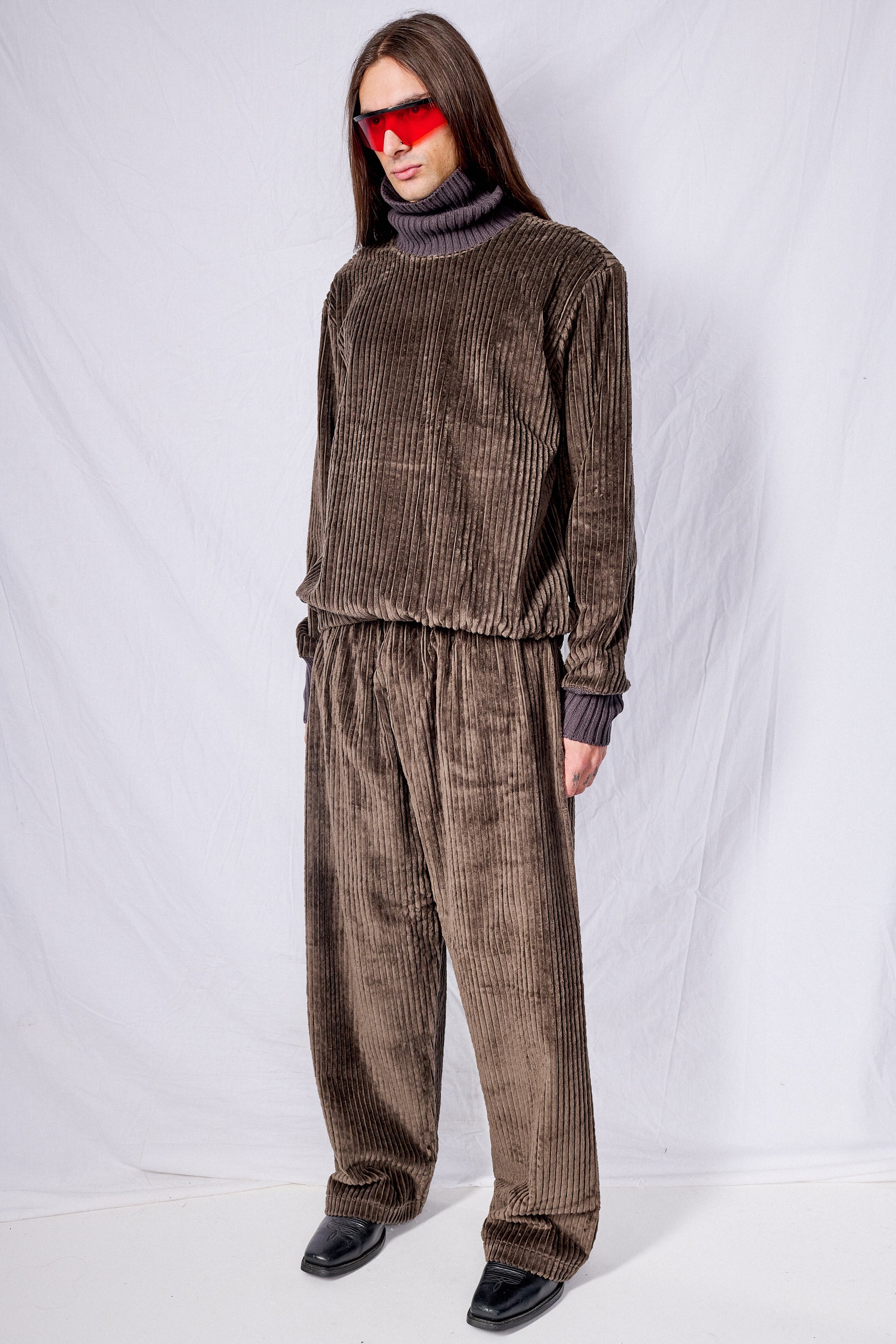 No.287 Brown Corduroy Flap Pocket Trousers