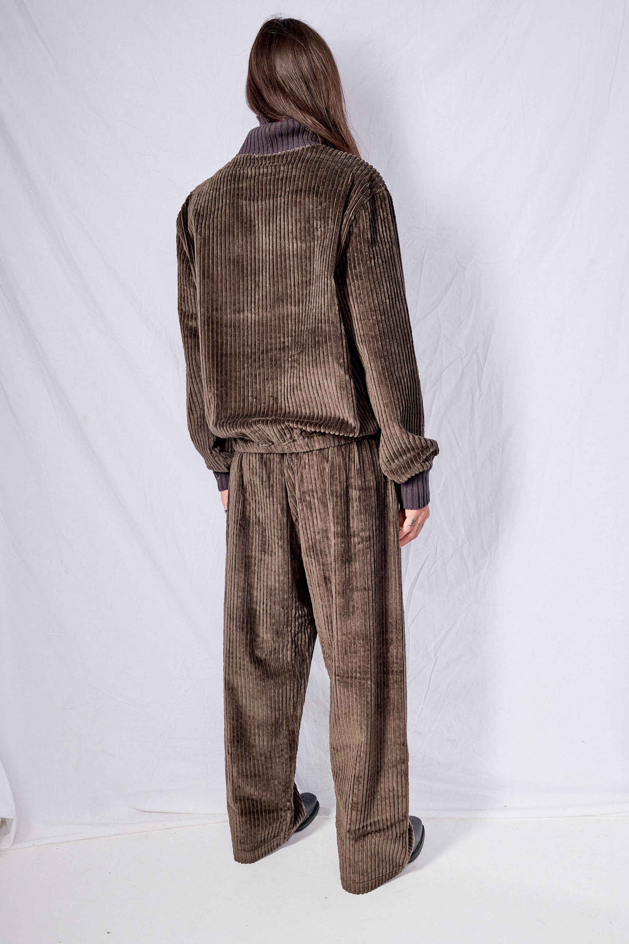 No.287 Brown Corduroy Flap Pocket Trousers