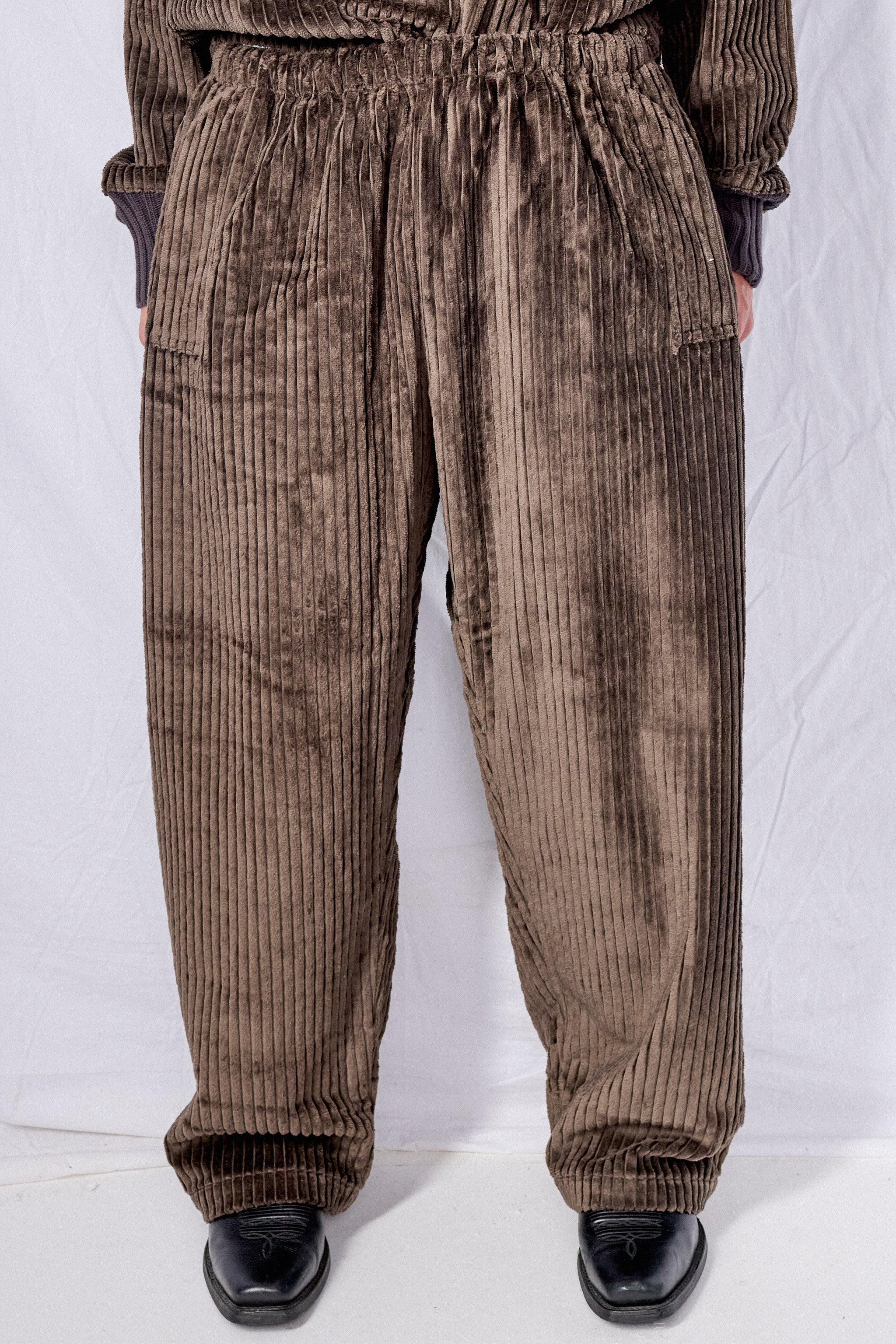 No.287 Brown Corduroy Flap Pocket Trousers