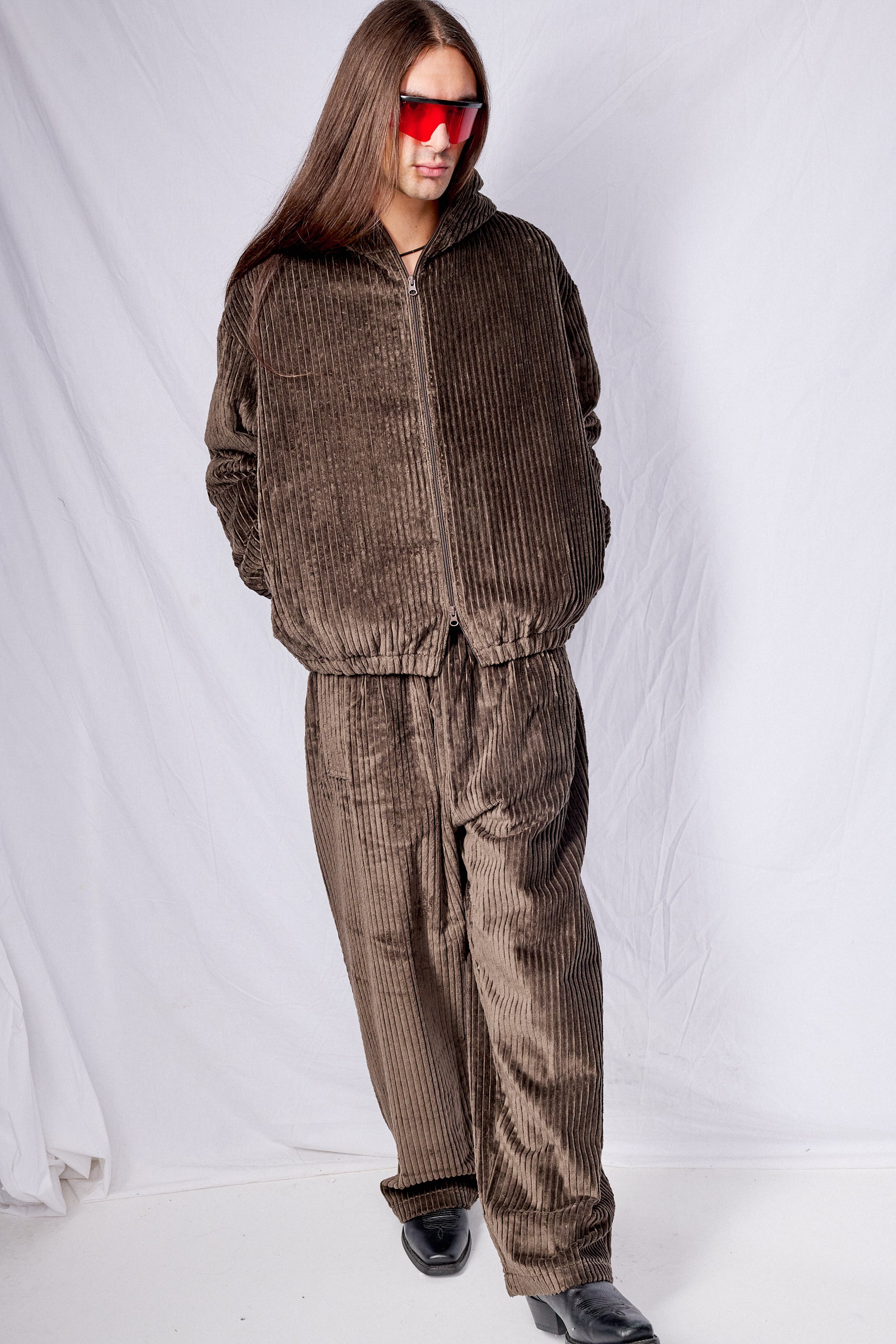 No.287 Brown Corduroy Flap Pocket Trousers