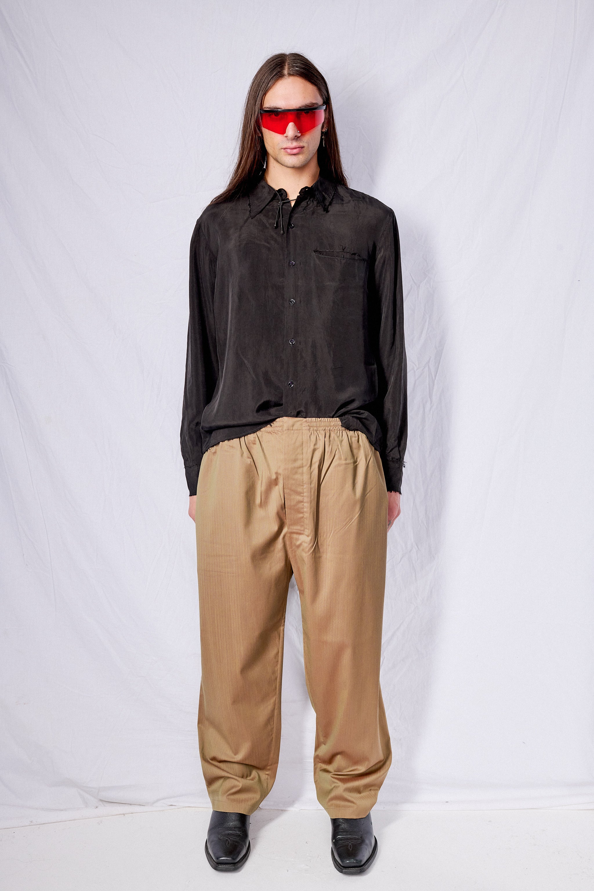 No.123 Camel Rainsystem Suiting Wool Trousers