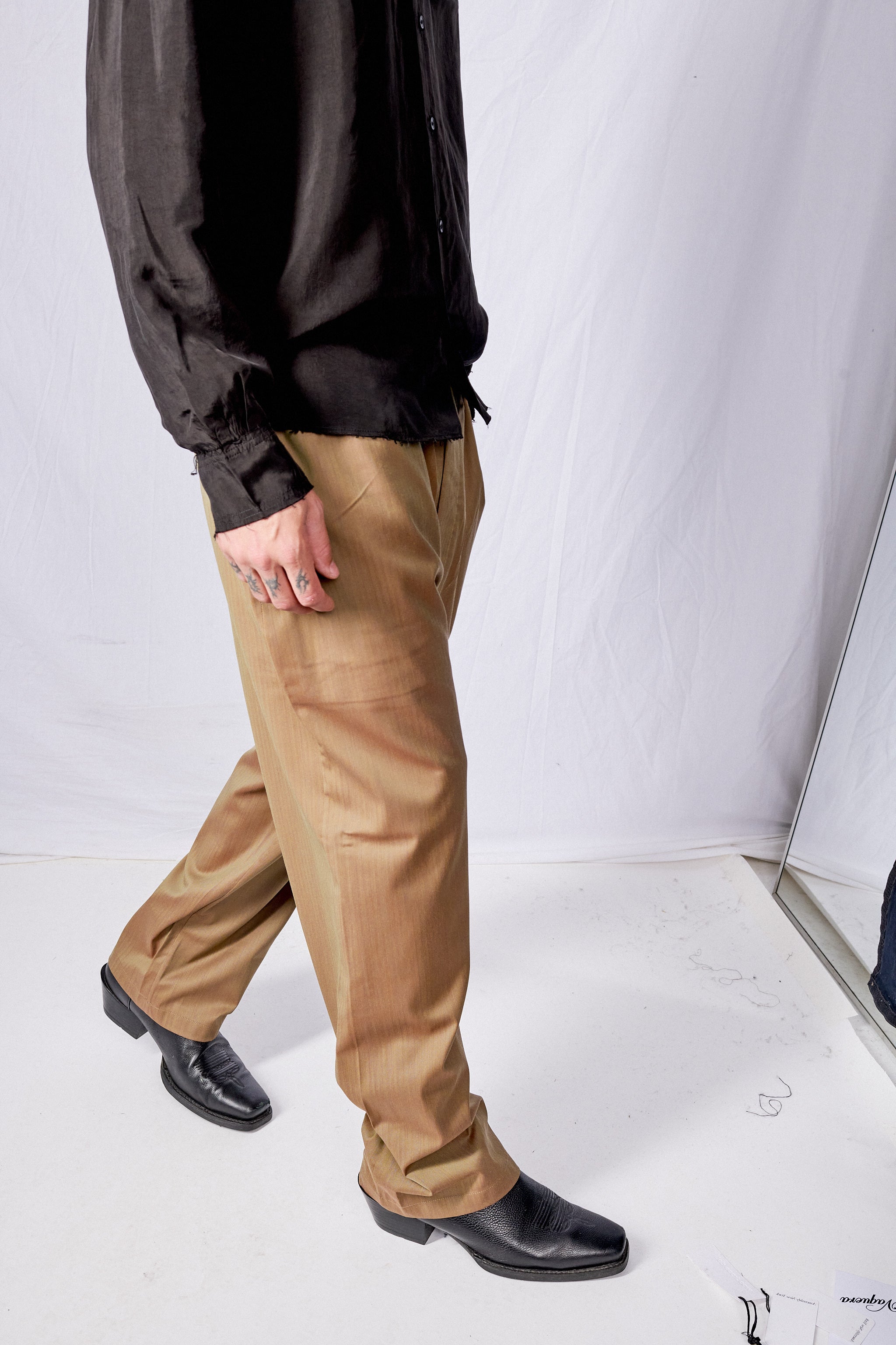 No.123 Camel Rainsystem Suiting Wool Trousers